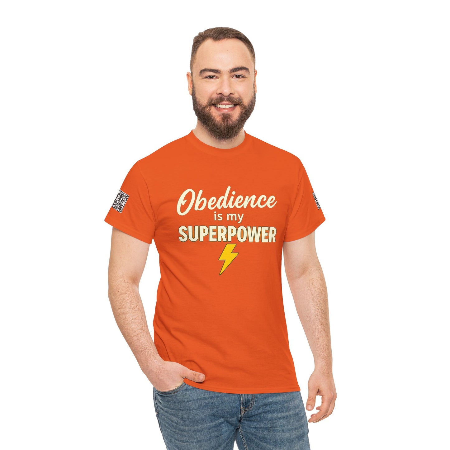 Obedience is My Superpower Tee, Inspirational T-Shirt, Faith-Based Cotton Tee, Perfect Gift for Graduations, Everyday Casual Wear