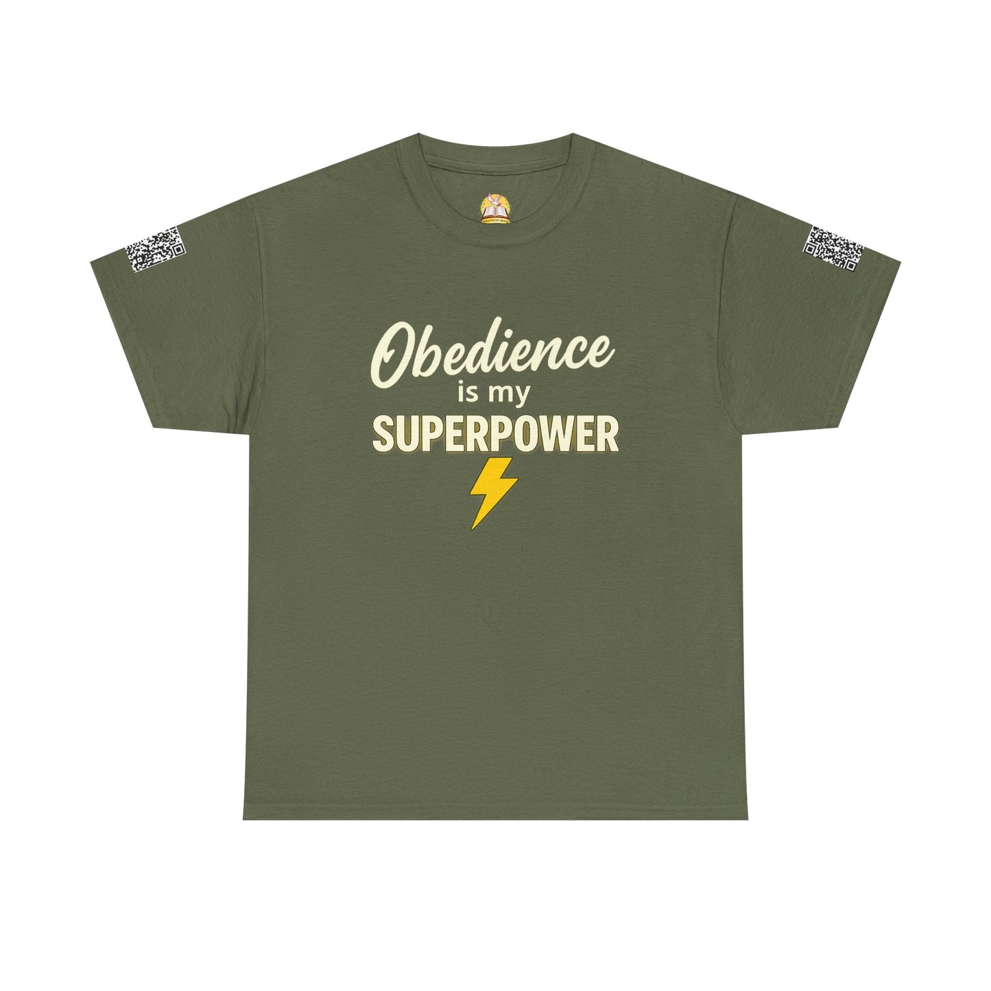 Obedience is My Superpower Tee, Inspirational T-Shirt, Faith-Based Cotton Tee, Perfect Gift for Graduations, Everyday Casual Wear