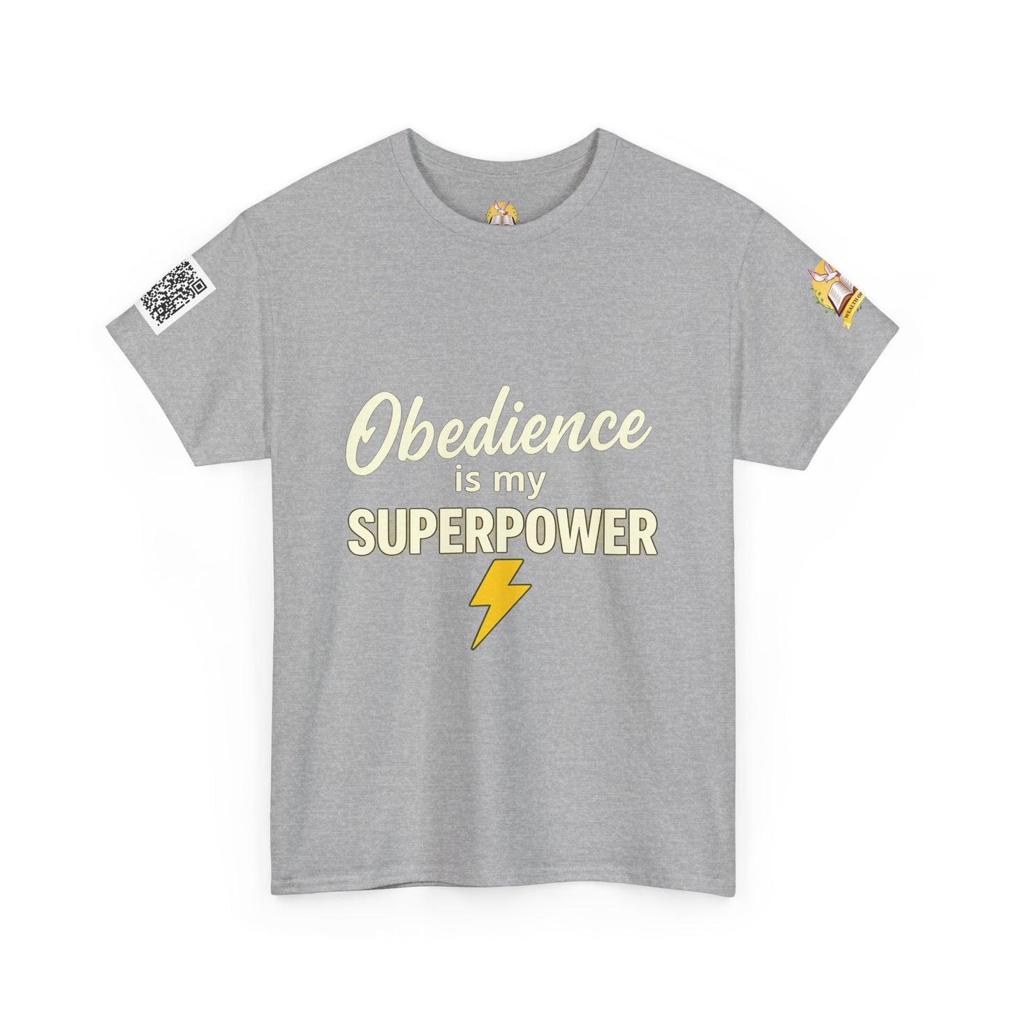 Obedience Is My Superpower T-Shirt, Fun Unisex Cotton Tee, Gift for Pet Owners, Casual Wear, Birthday, Dog Lover Top