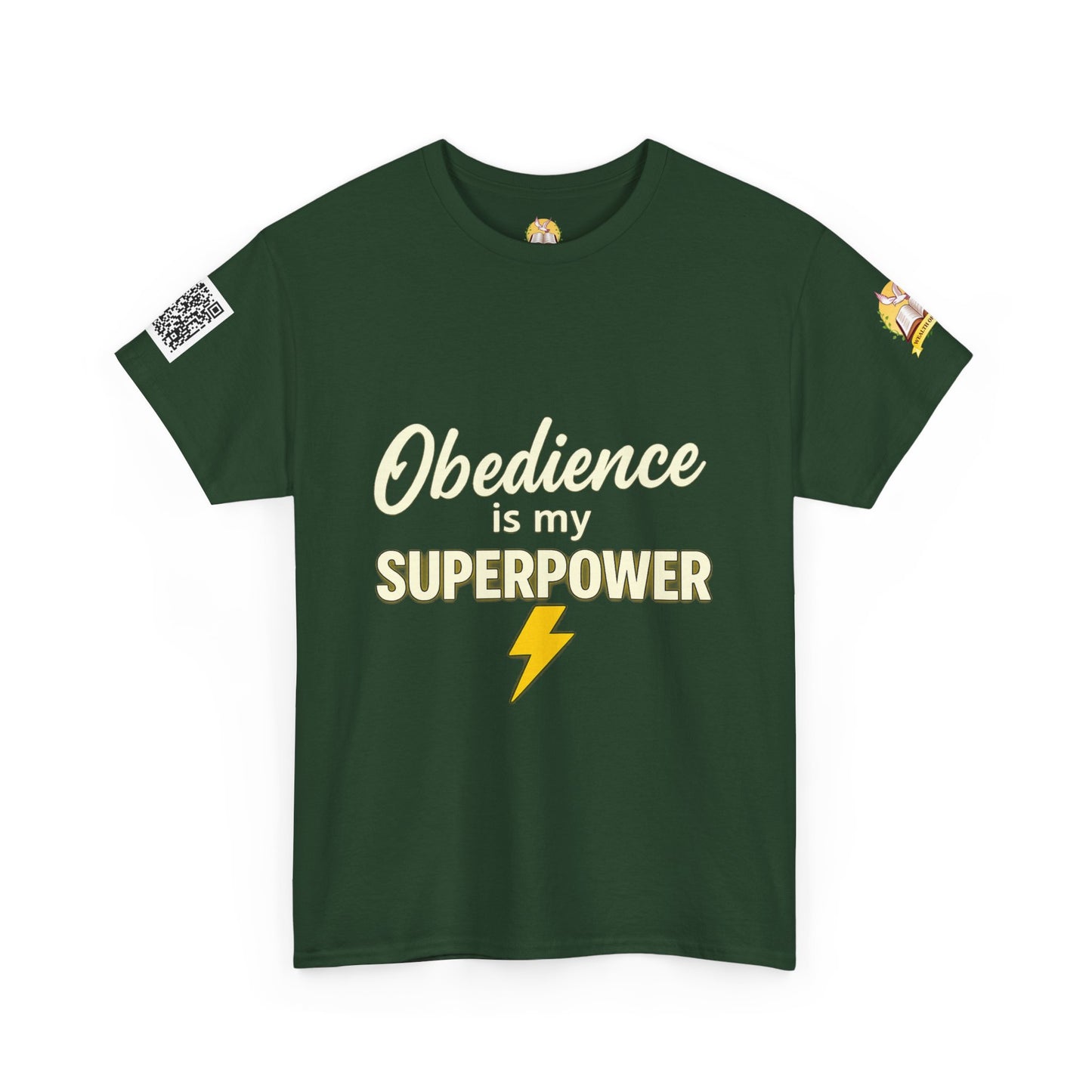Obedience Is My Superpower T-Shirt, Fun Unisex Cotton Tee, Gift for Pet Owners, Casual Wear, Birthday, Dog Lover Top