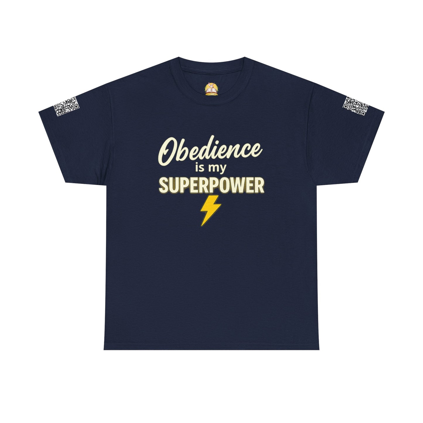 Obedience is My Superpower Tee, Inspirational T-Shirt, Faith-Based Cotton Tee, Perfect Gift for Graduations, Everyday Casual Wear