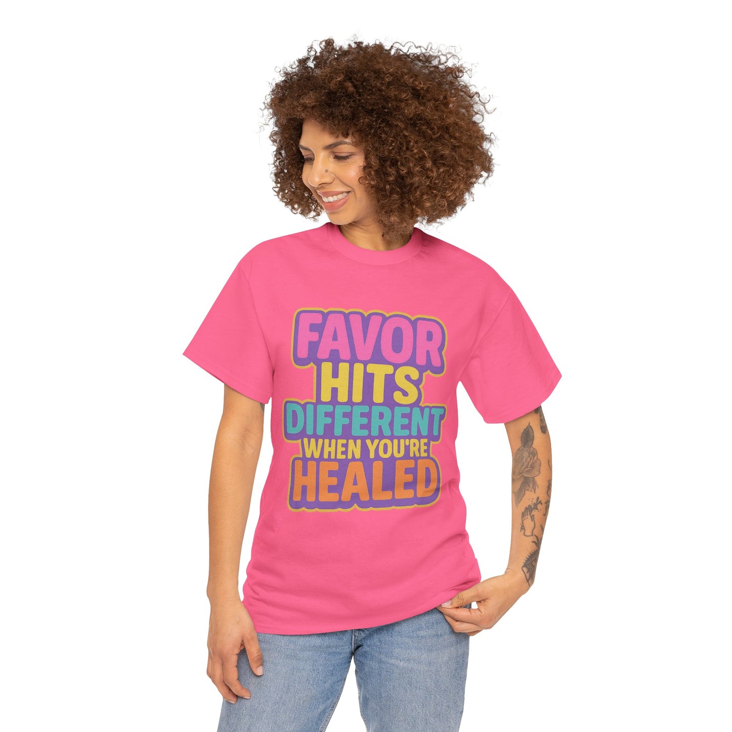 Healing Message Tee, Comfort T-Shirt for Self-Care
