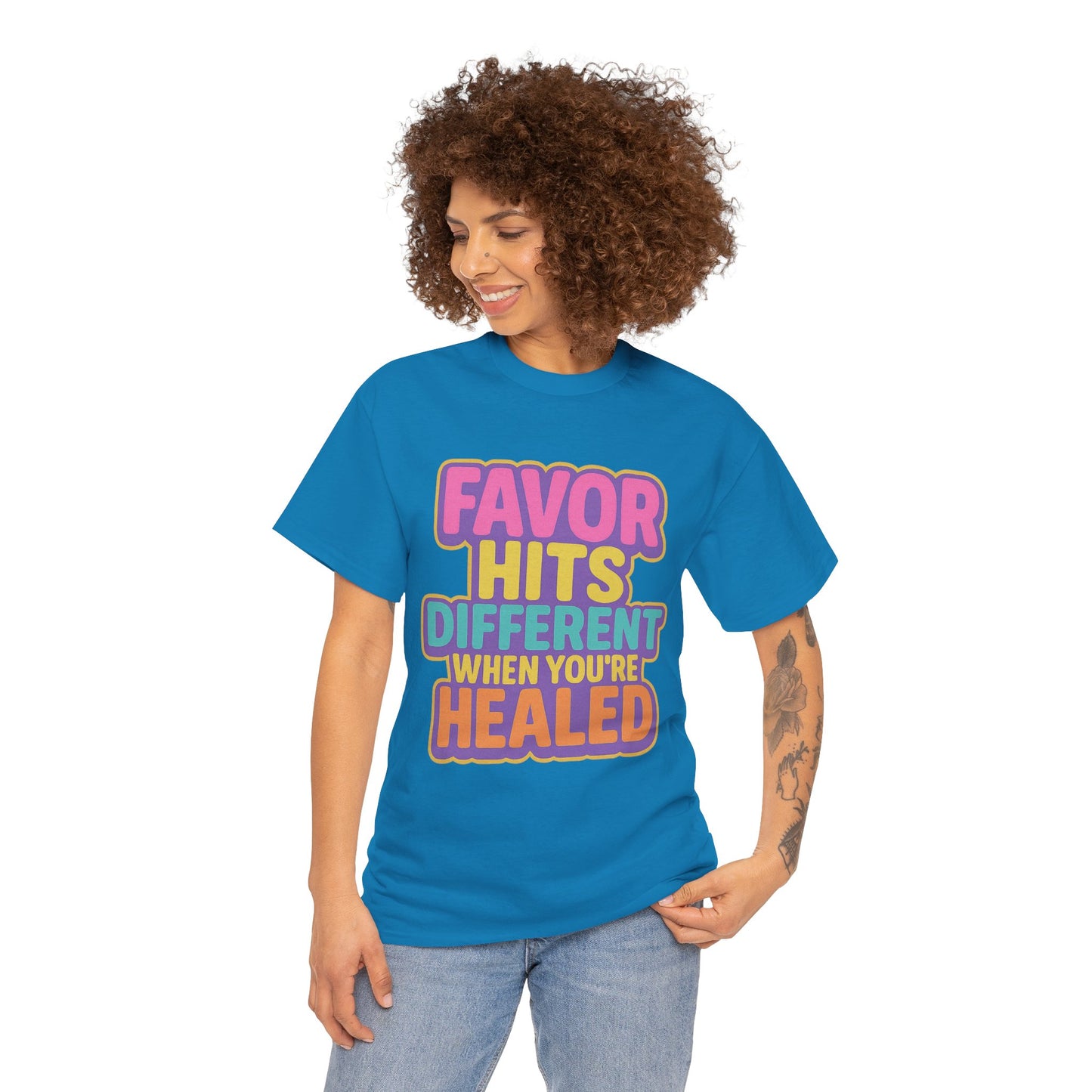 Healing Message Tee, Comfort T-Shirt for Self-Care