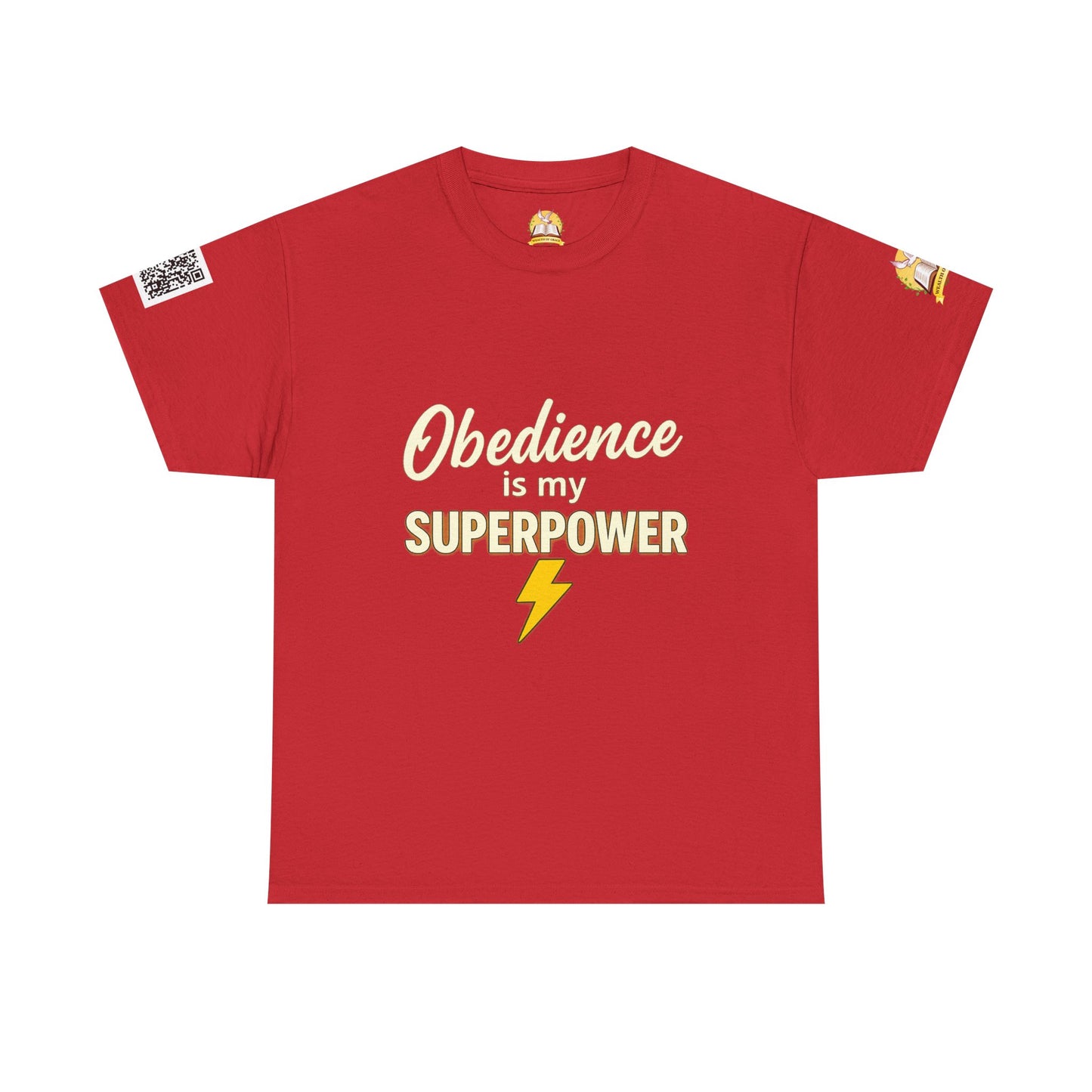 Obedience Is My Superpower T-Shirt, Fun Unisex Cotton Tee, Gift for Pet Owners, Casual Wear, Birthday, Dog Lover Top