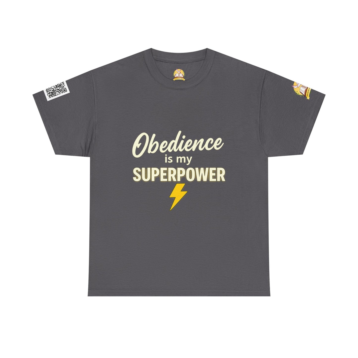 Obedience Is My Superpower T-Shirt, Fun Unisex Cotton Tee, Gift for Pet Owners, Casual Wear, Birthday, Dog Lover Top