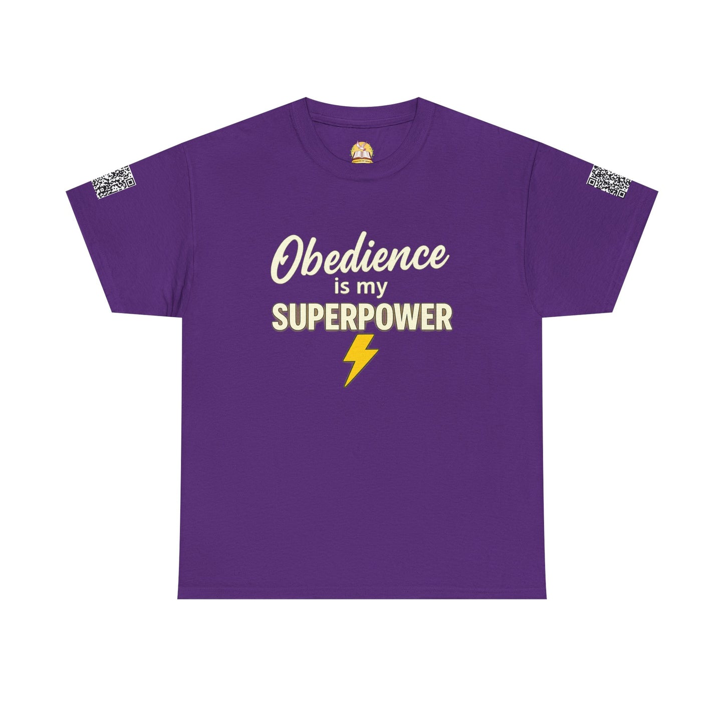 Obedience is My Superpower Tee, Inspirational T-Shirt, Faith-Based Cotton Tee, Perfect Gift for Graduations, Everyday Casual Wear
