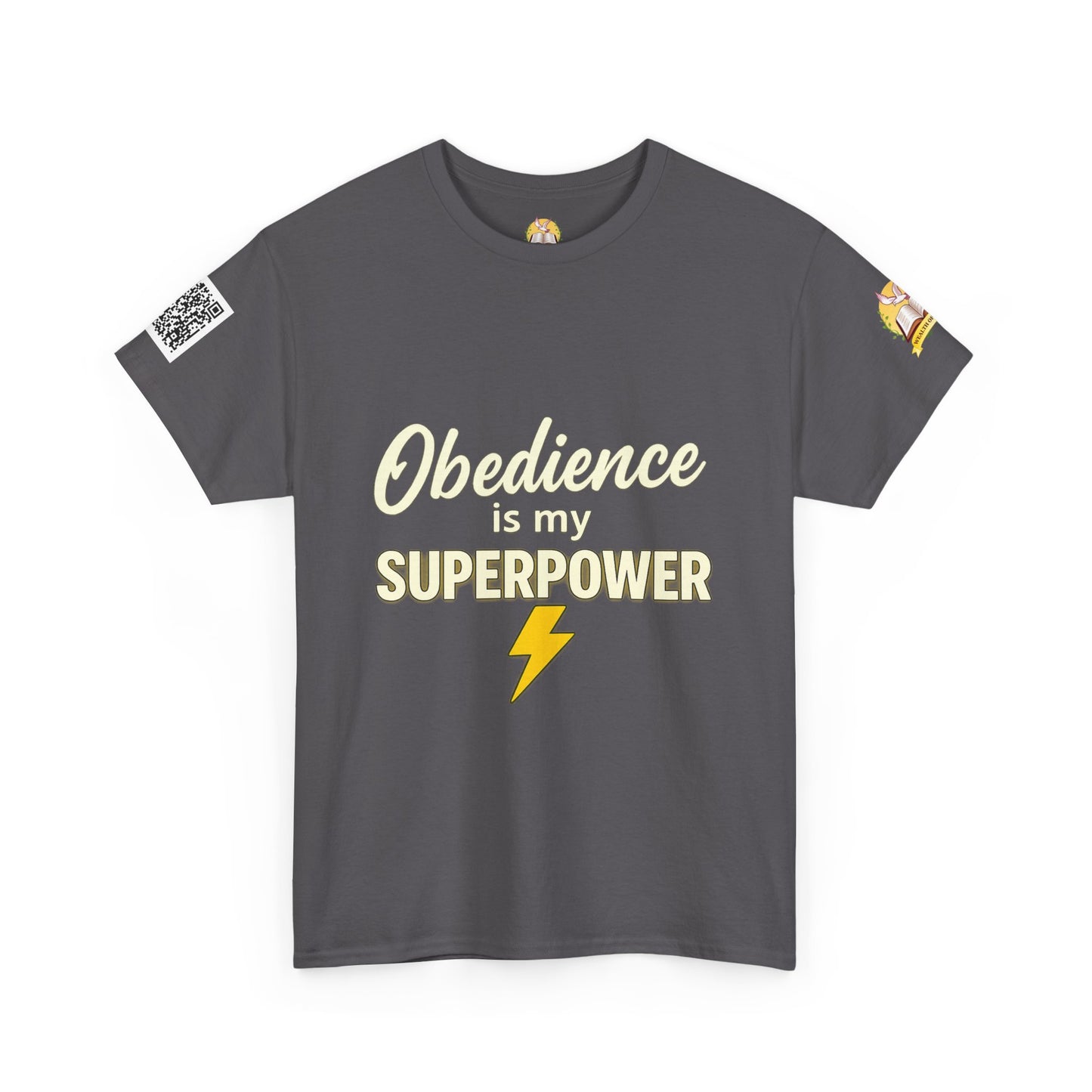 Obedience Is My Superpower T-Shirt, Fun Unisex Cotton Tee, Gift for Pet Owners, Casual Wear, Birthday, Dog Lover Top