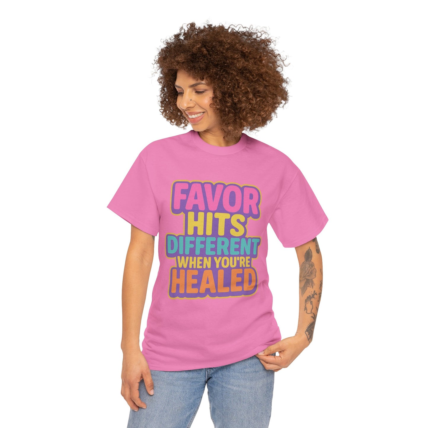 Healing Message Tee, Comfort T-Shirt for Self-Care