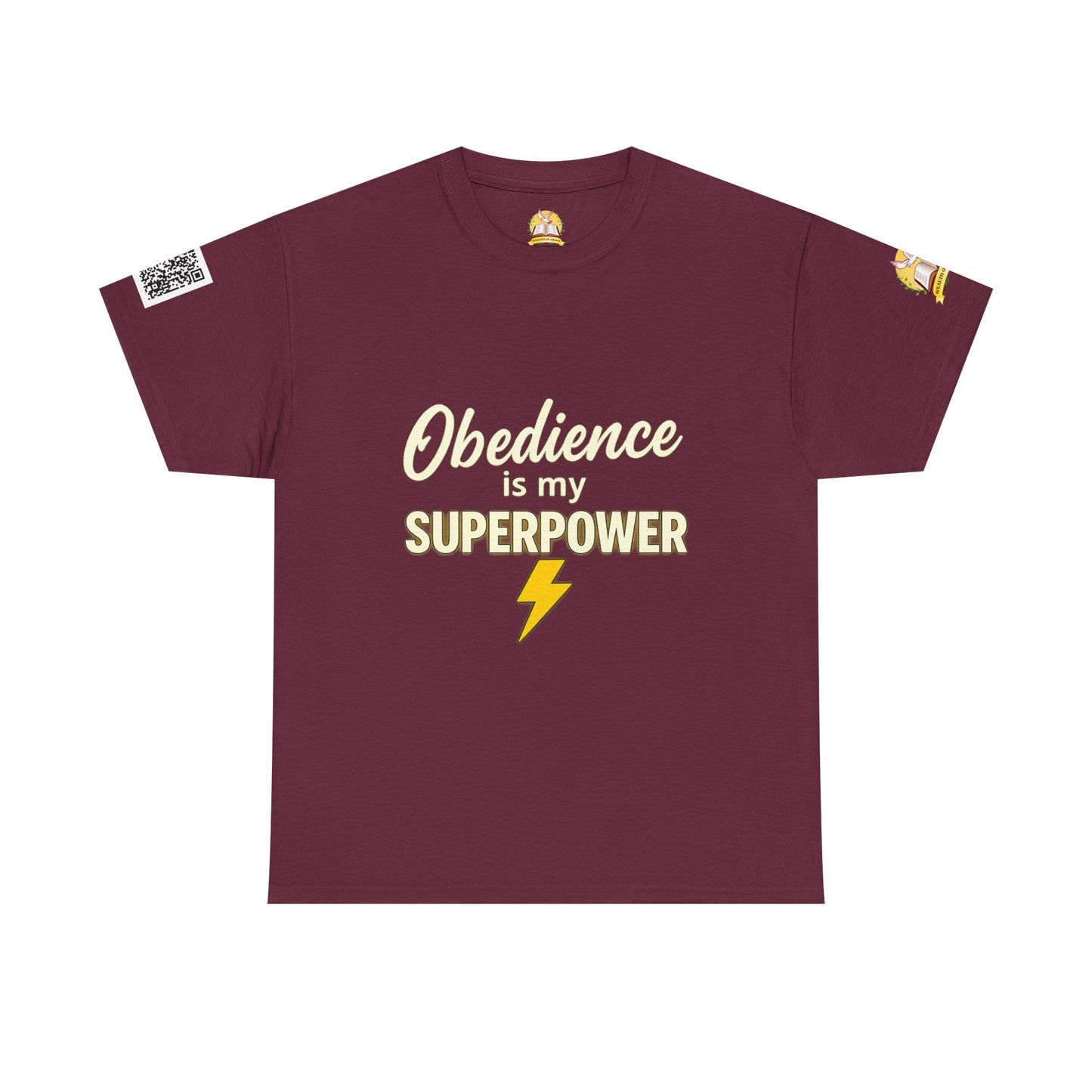 Obedience Is My Superpower T-Shirt, Fun Unisex Cotton Tee, Gift for Pet Owners, Casual Wear, Birthday, Dog Lover Top