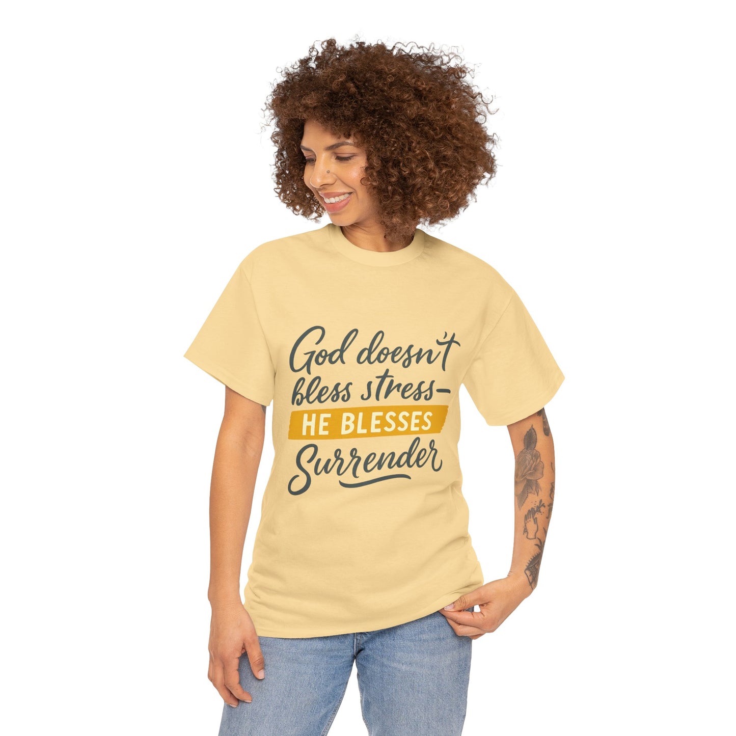 Inspirational Surrender Tee - Christian Gift, Prayer Shirt
