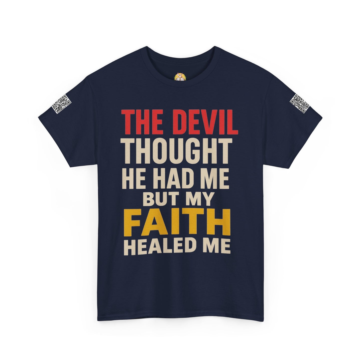 Faith-Inspired Unisex Heavy Cotton Tee, Christian T-Shirt, Inspirational Quote Tee, Gift for Believers, Motivational Apparel