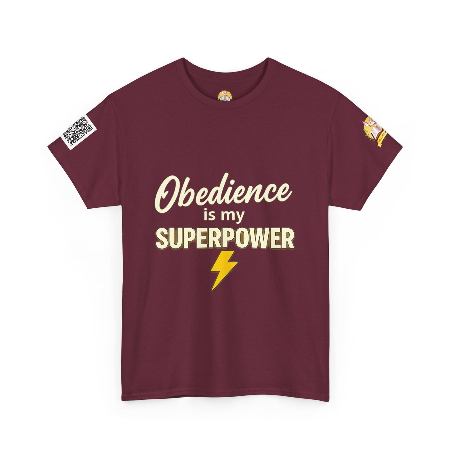 Obedience Is My Superpower T-Shirt, Fun Unisex Cotton Tee, Gift for Pet Owners, Casual Wear, Birthday, Dog Lover Top