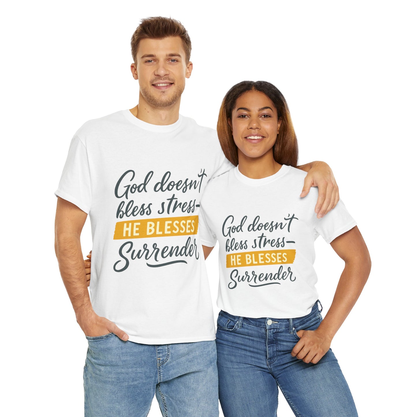 Inspirational Surrender Tee - Christian Gift, Prayer Shirt