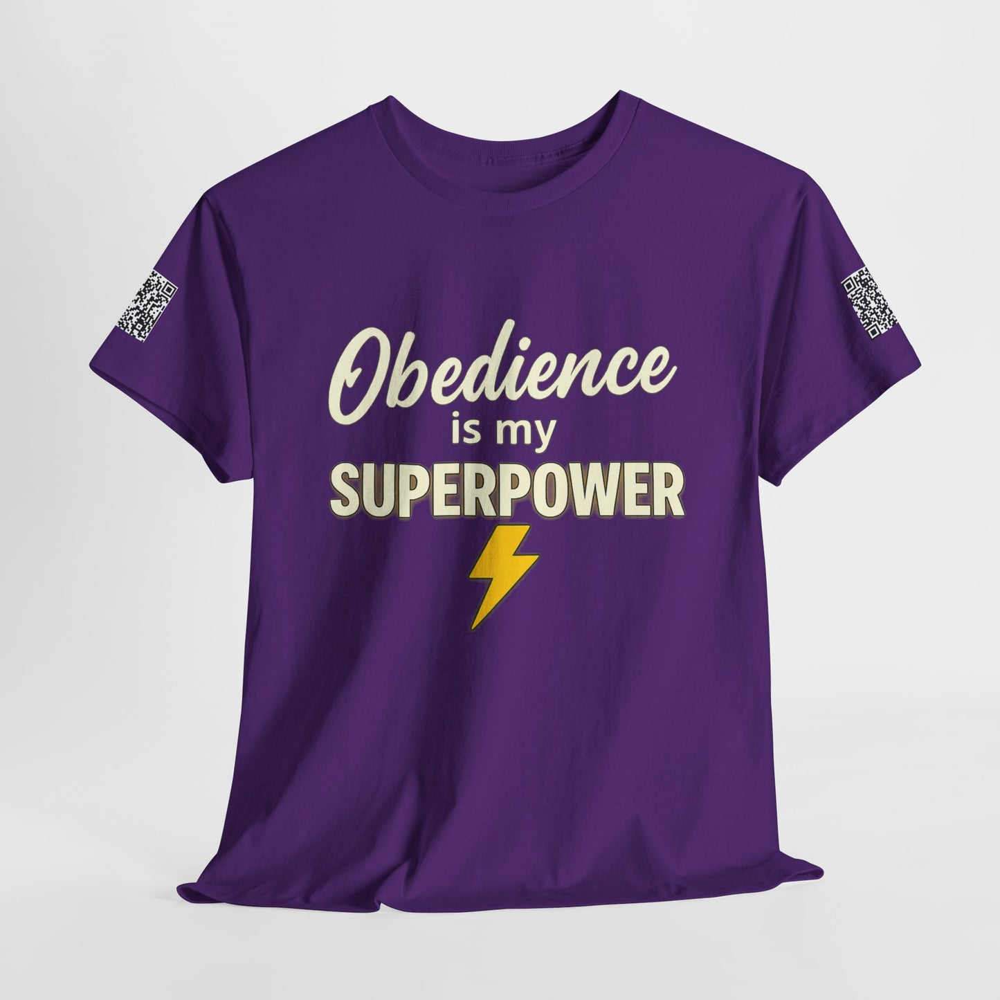 Obedience is My Superpower Tee, Inspirational T-Shirt, Faith-Based Cotton Tee, Perfect Gift for Graduations, Everyday Casual Wear