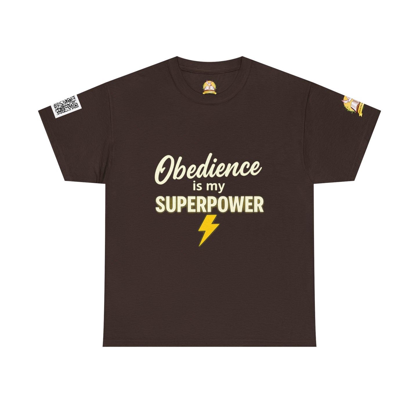Obedience Is My Superpower T-Shirt, Fun Unisex Cotton Tee, Gift for Pet Owners, Casual Wear, Birthday, Dog Lover Top