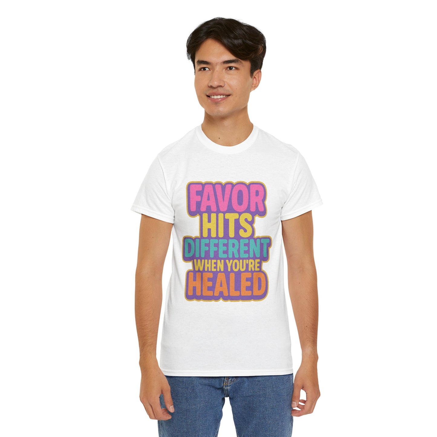 Healing Message Tee, Comfort T-Shirt for Self-Care
