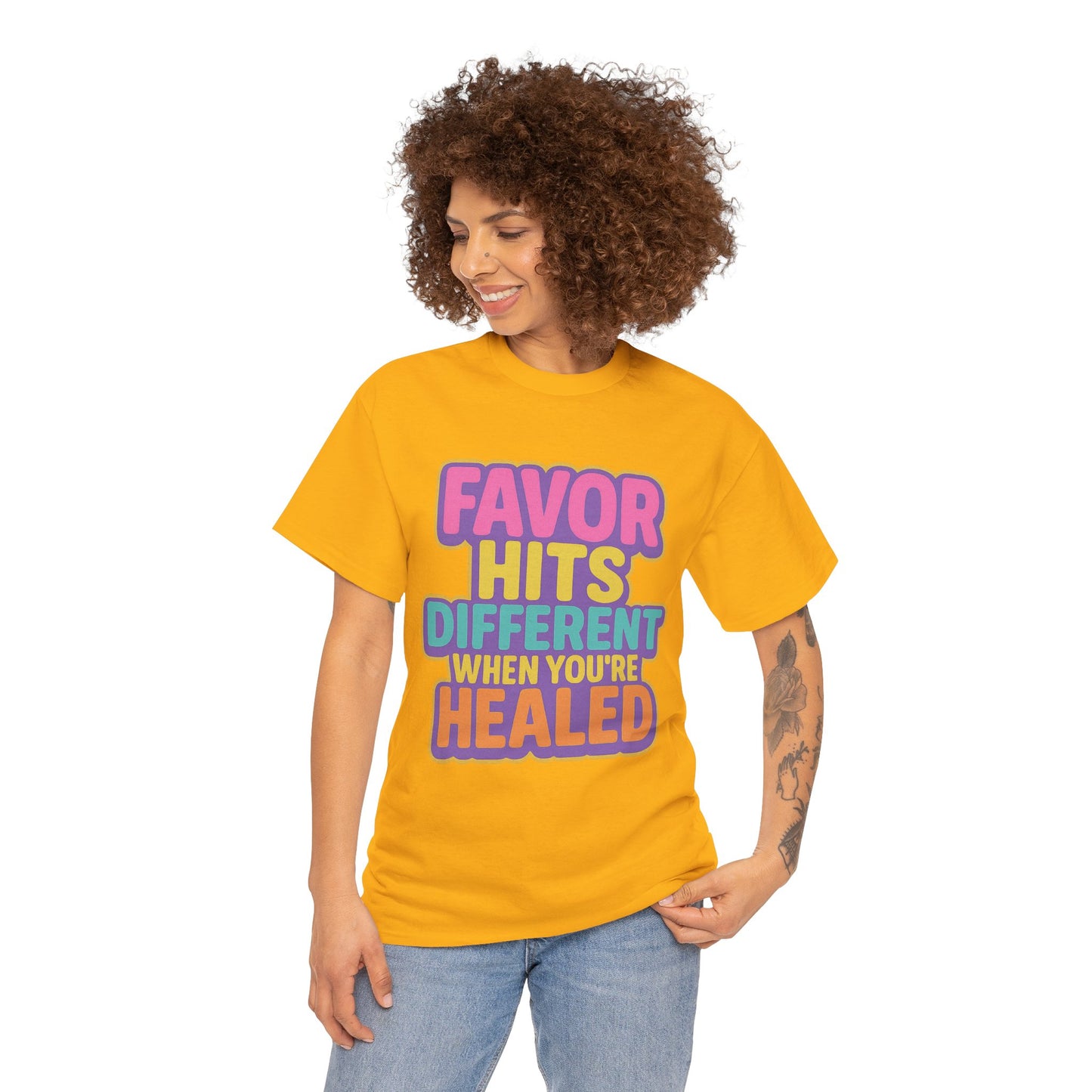 Healing Message Tee, Comfort T-Shirt for Self-Care
