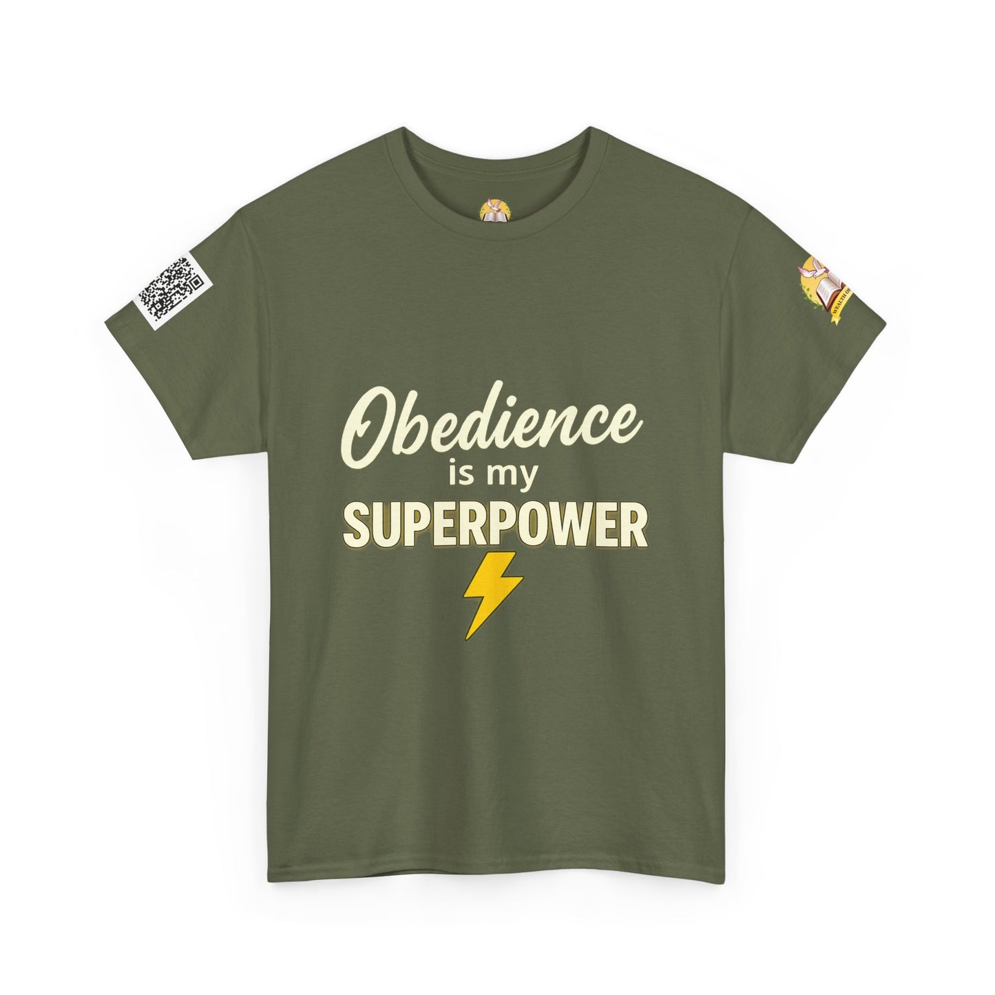 Obedience Is My Superpower T-Shirt, Fun Unisex Cotton Tee, Gift for Pet Owners, Casual Wear, Birthday, Dog Lover Top