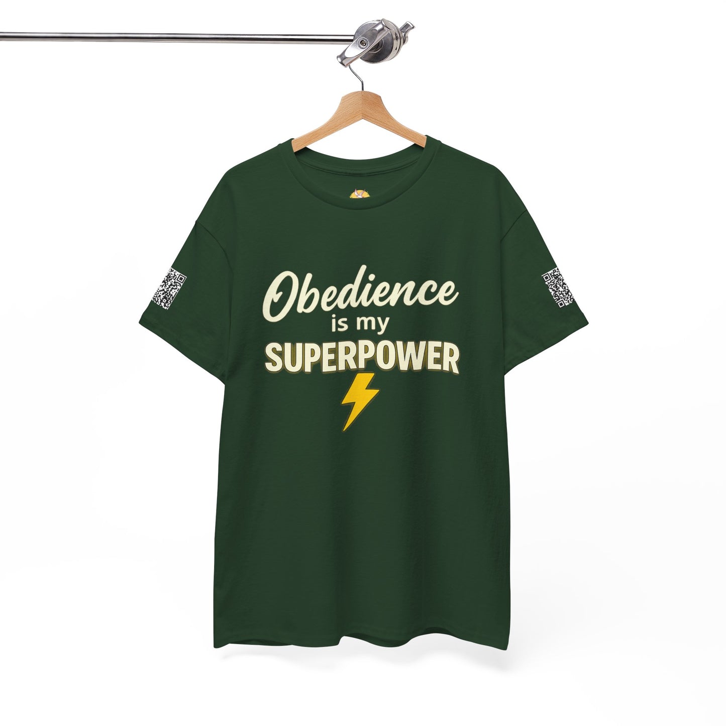 Obedience is My Superpower Tee, Inspirational T-Shirt, Faith-Based Cotton Tee, Perfect Gift for Graduations, Everyday Casual Wear