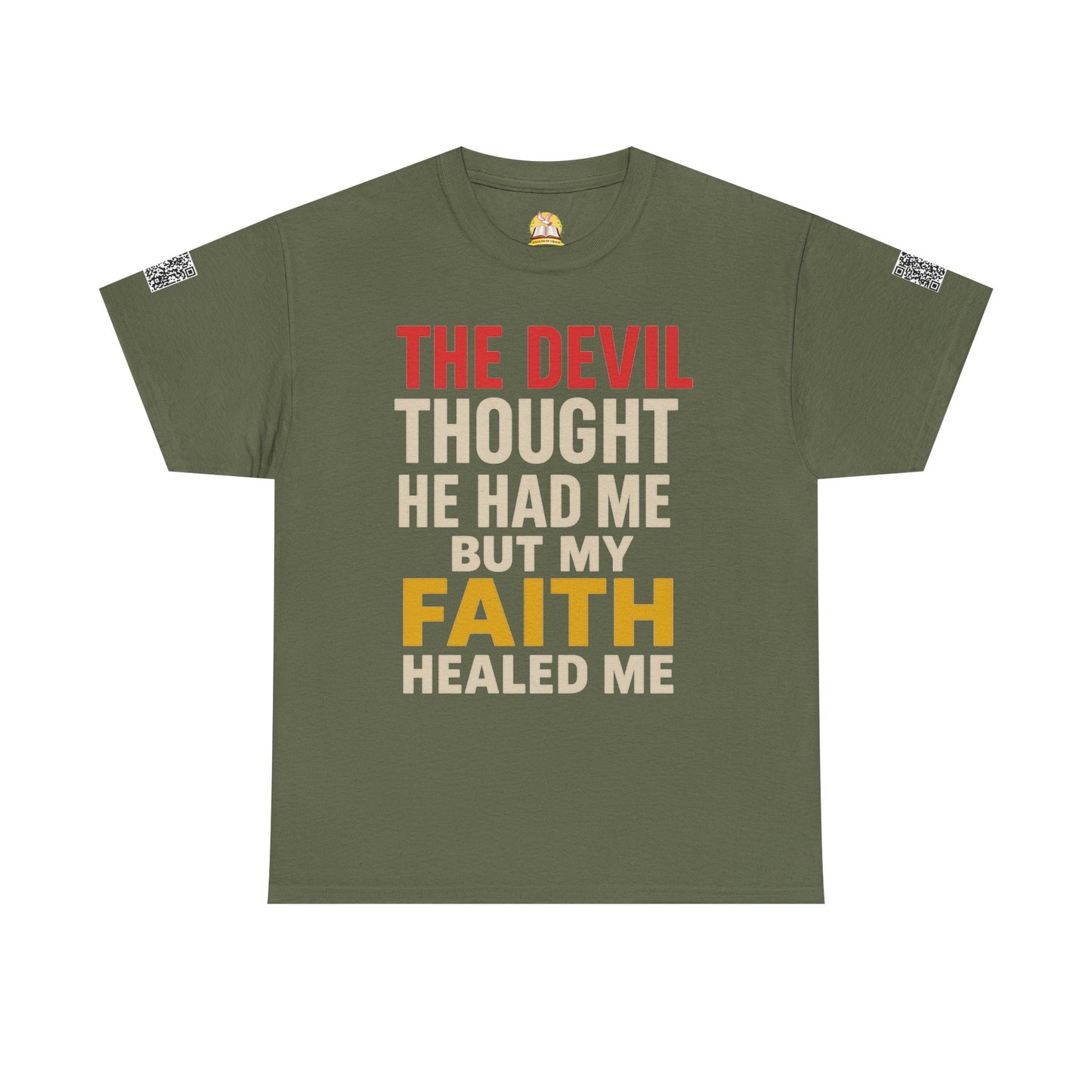 Faith-Inspired Unisex Heavy Cotton Tee, Christian T-Shirt, Inspirational Quote Tee, Gift for Believers, Motivational Apparel