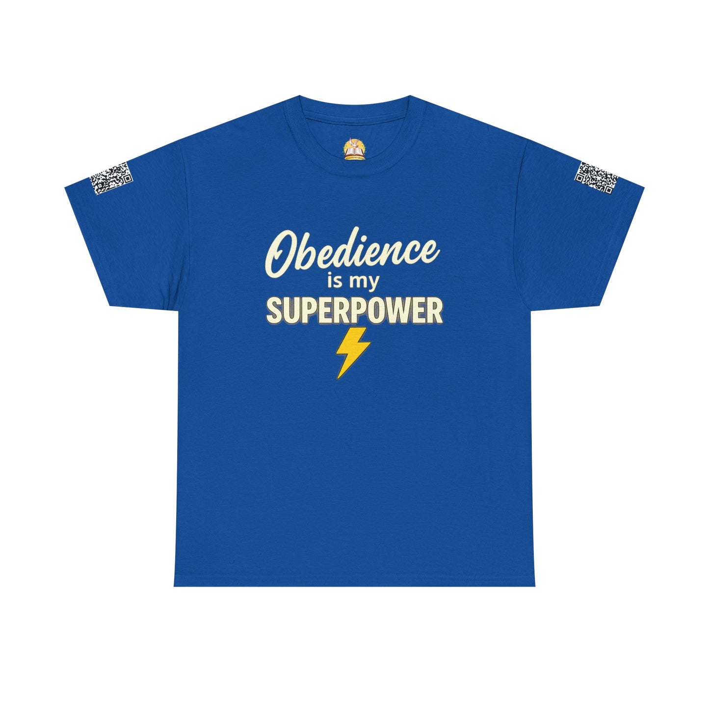 Obedience is My Superpower Tee, Inspirational T-Shirt, Faith-Based Cotton Tee, Perfect Gift for Graduations, Everyday Casual Wear