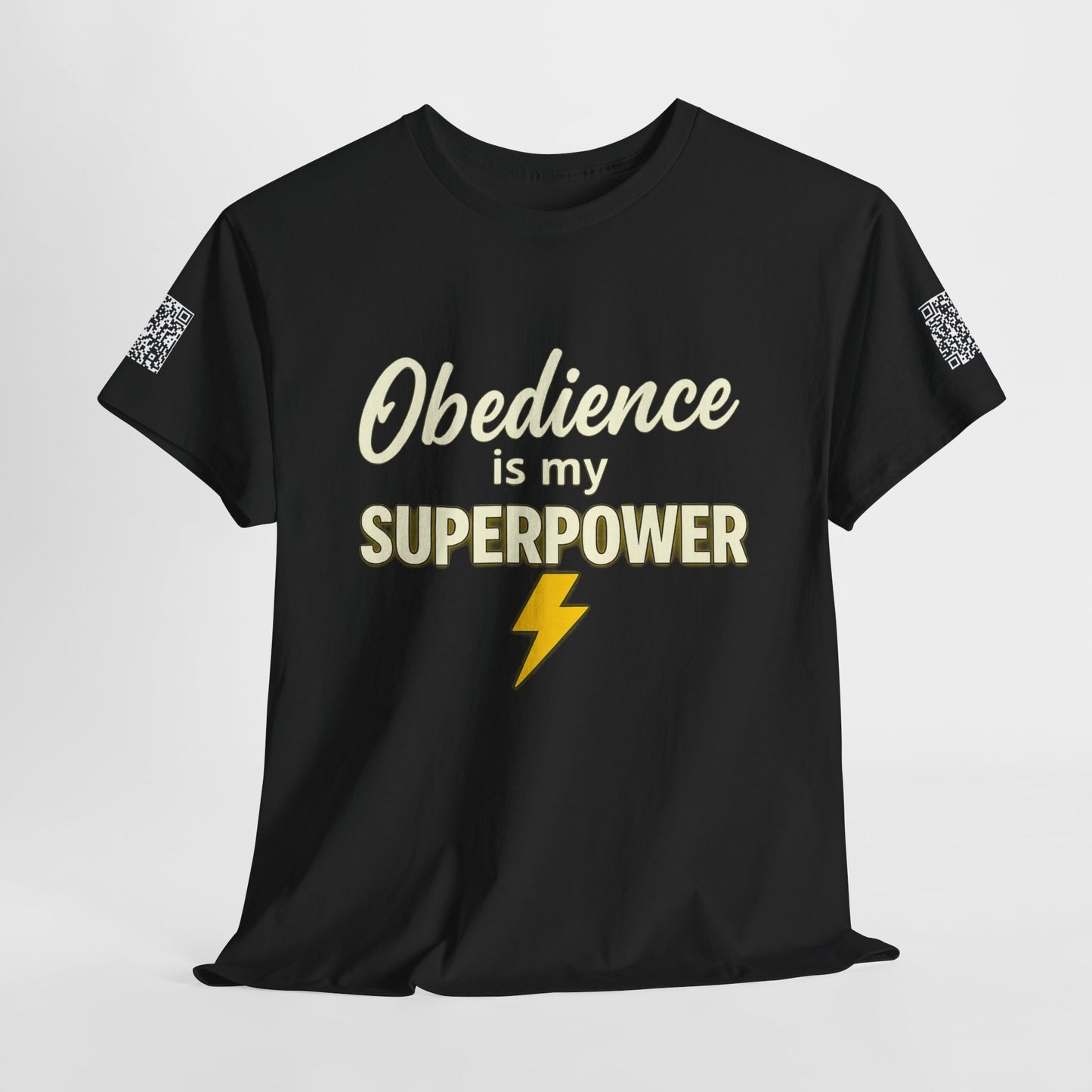 Obedience is My Superpower Tee, Inspirational T-Shirt, Faith-Based Cotton Tee, Perfect Gift for Graduations, Everyday Casual Wear