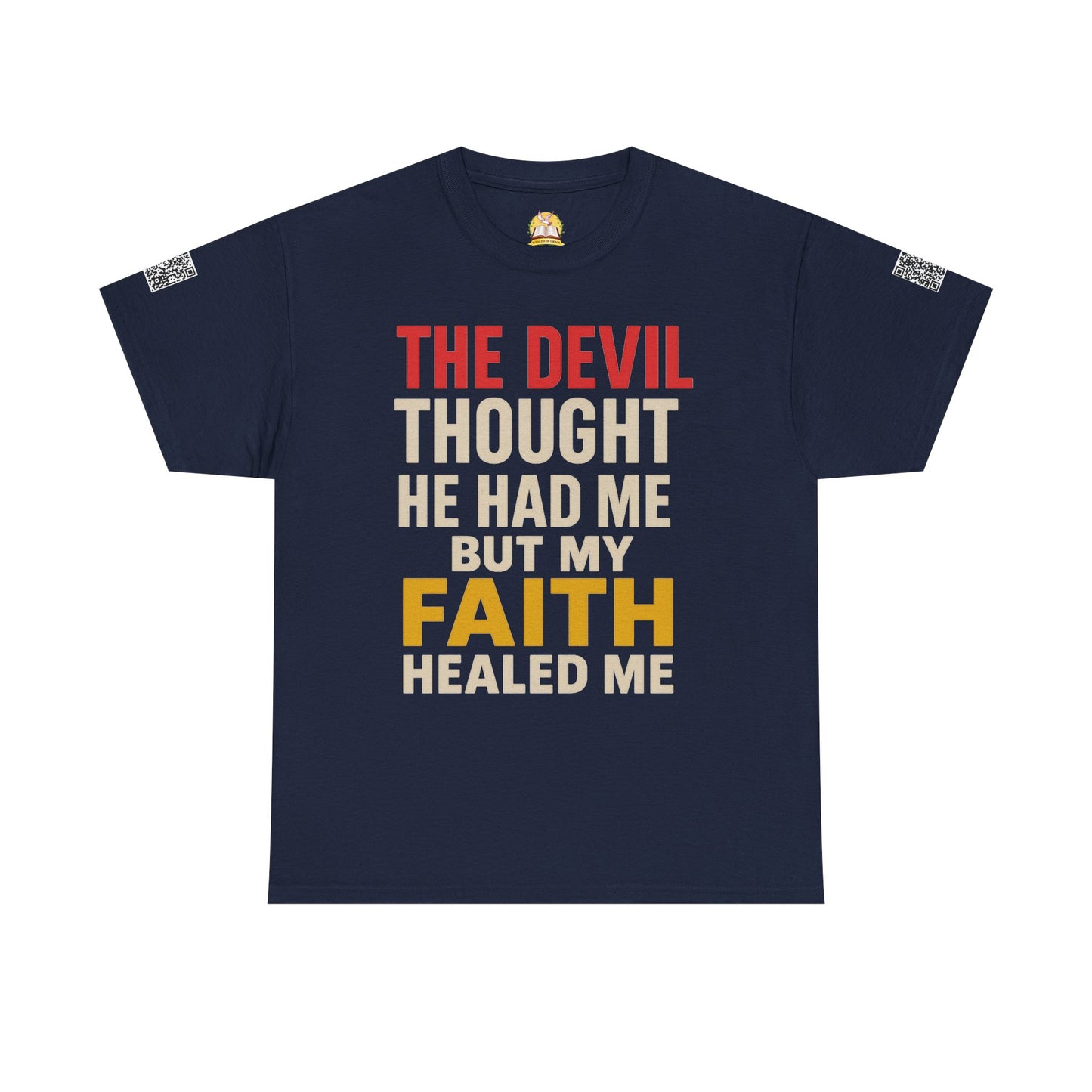 Faith-Inspired Unisex Heavy Cotton Tee, Christian T-Shirt, Inspirational Quote Tee, Gift for Believers, Motivational Apparel