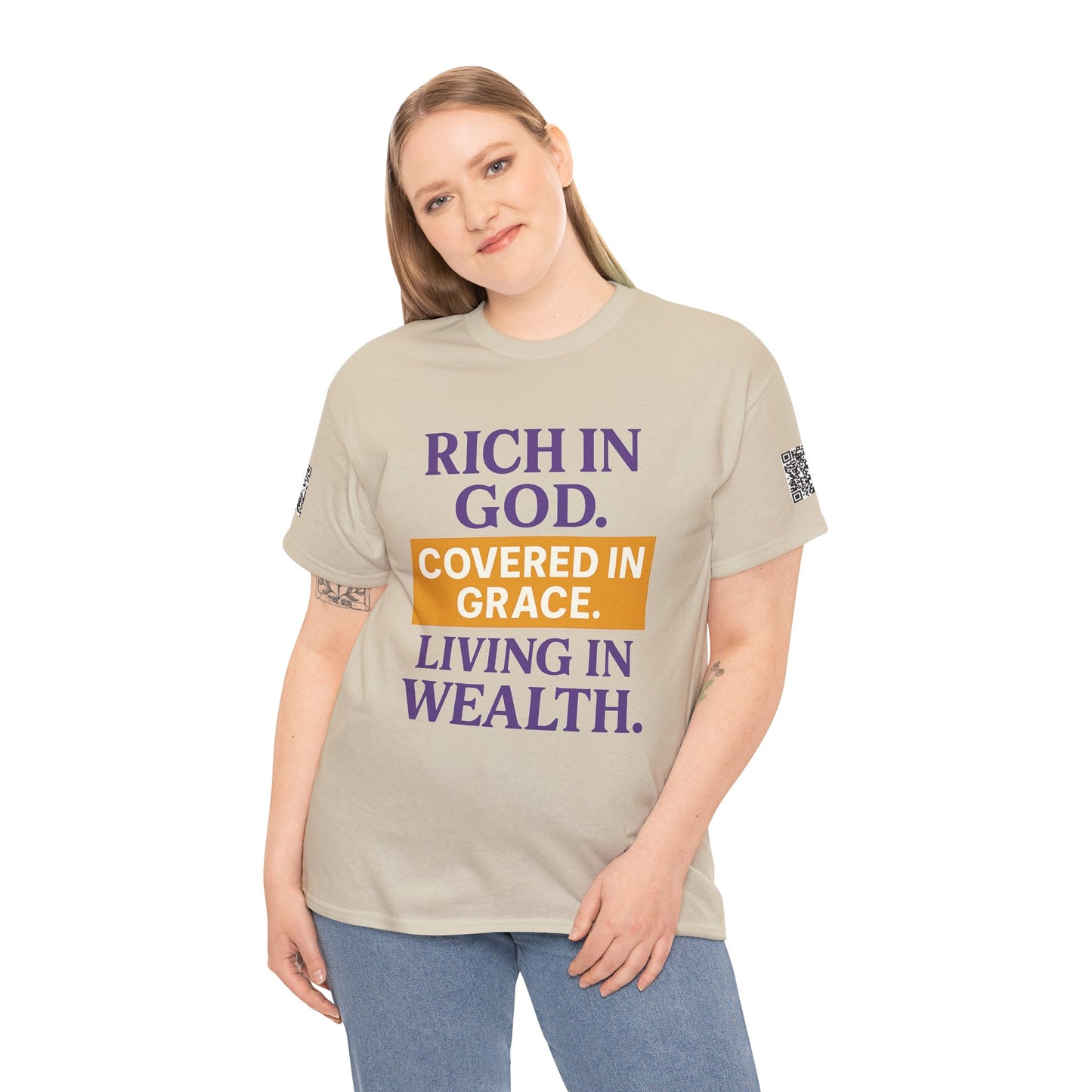 Inspirational Unisex Heavy Cotton Tee - Spiritual Message T-Shirt for Faith and Prosperity, Perfect for Gifts, Christian Apparel, [...]