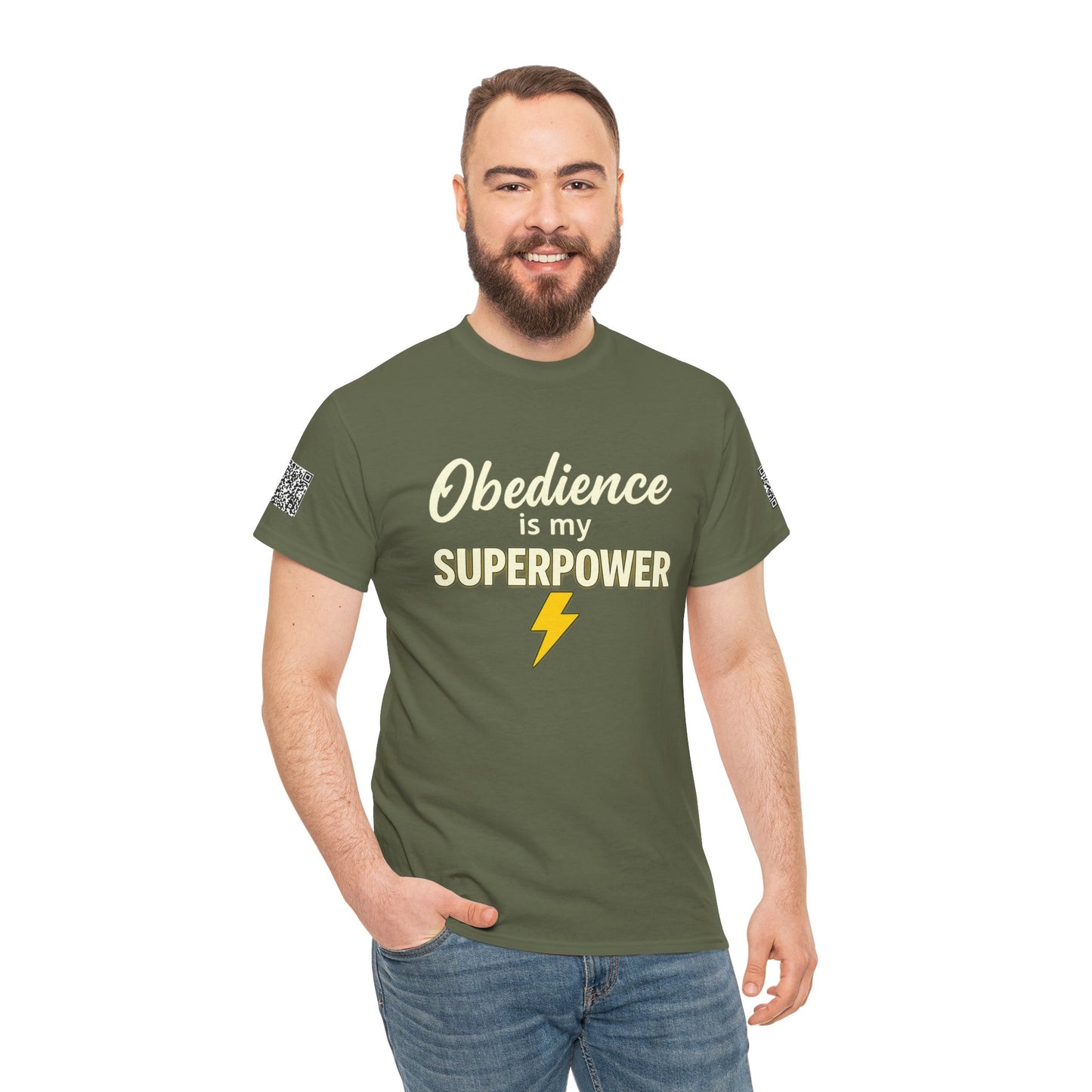Obedience is My Superpower Tee, Inspirational T-Shirt, Faith-Based Cotton Tee, Perfect Gift for Graduations, Everyday Casual Wear