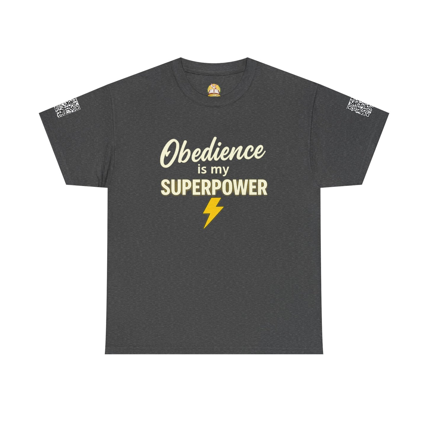 Obedience is My Superpower Tee, Inspirational T-Shirt, Faith-Based Cotton Tee, Perfect Gift for Graduations, Everyday Casual Wear