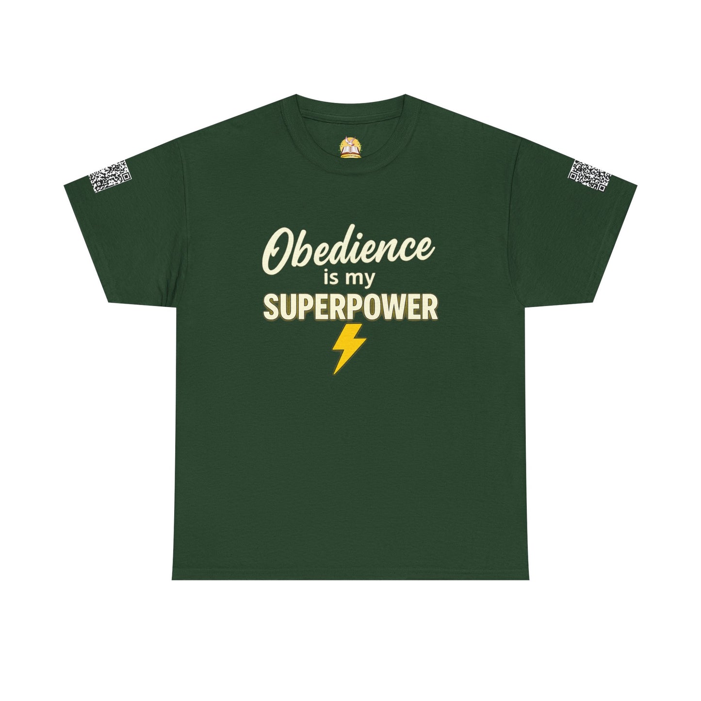 Obedience is My Superpower Tee, Inspirational T-Shirt, Faith-Based Cotton Tee, Perfect Gift for Graduations, Everyday Casual Wear