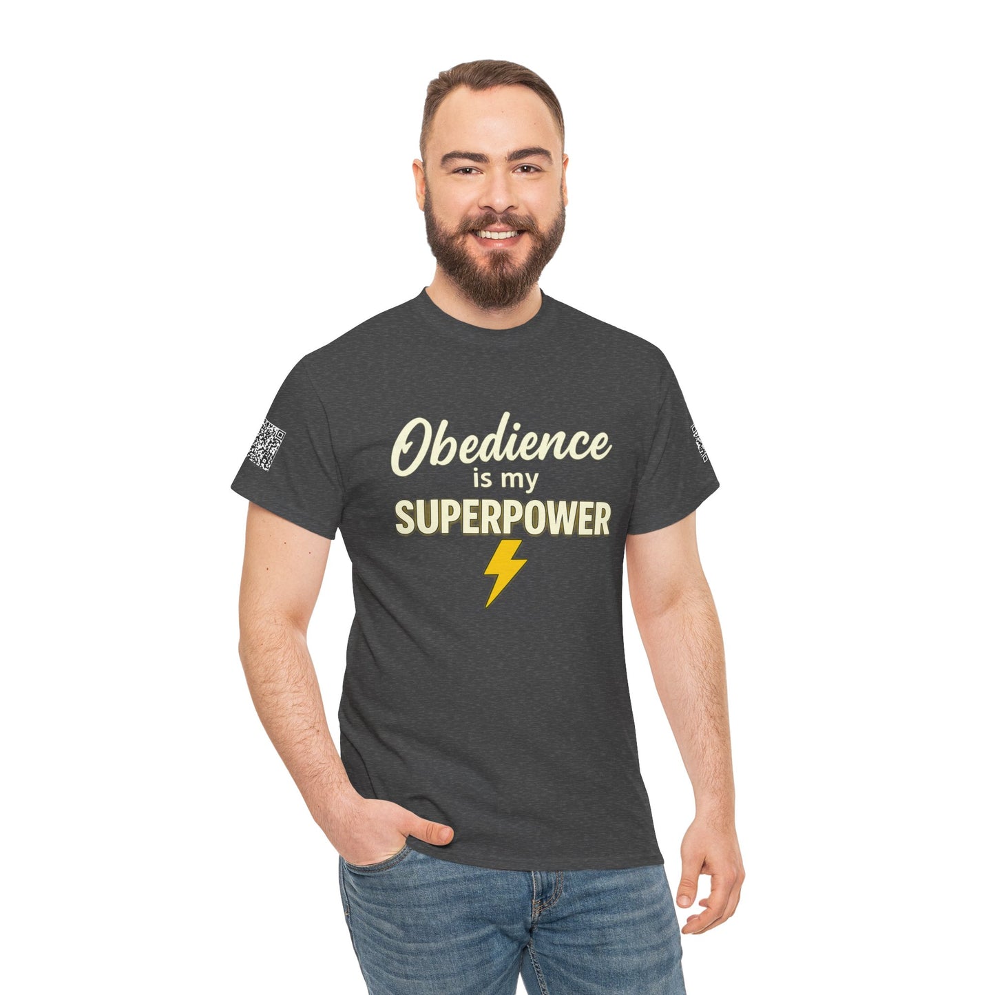 Obedience is My Superpower Tee, Inspirational T-Shirt, Faith-Based Cotton Tee, Perfect Gift for Graduations, Everyday Casual Wear