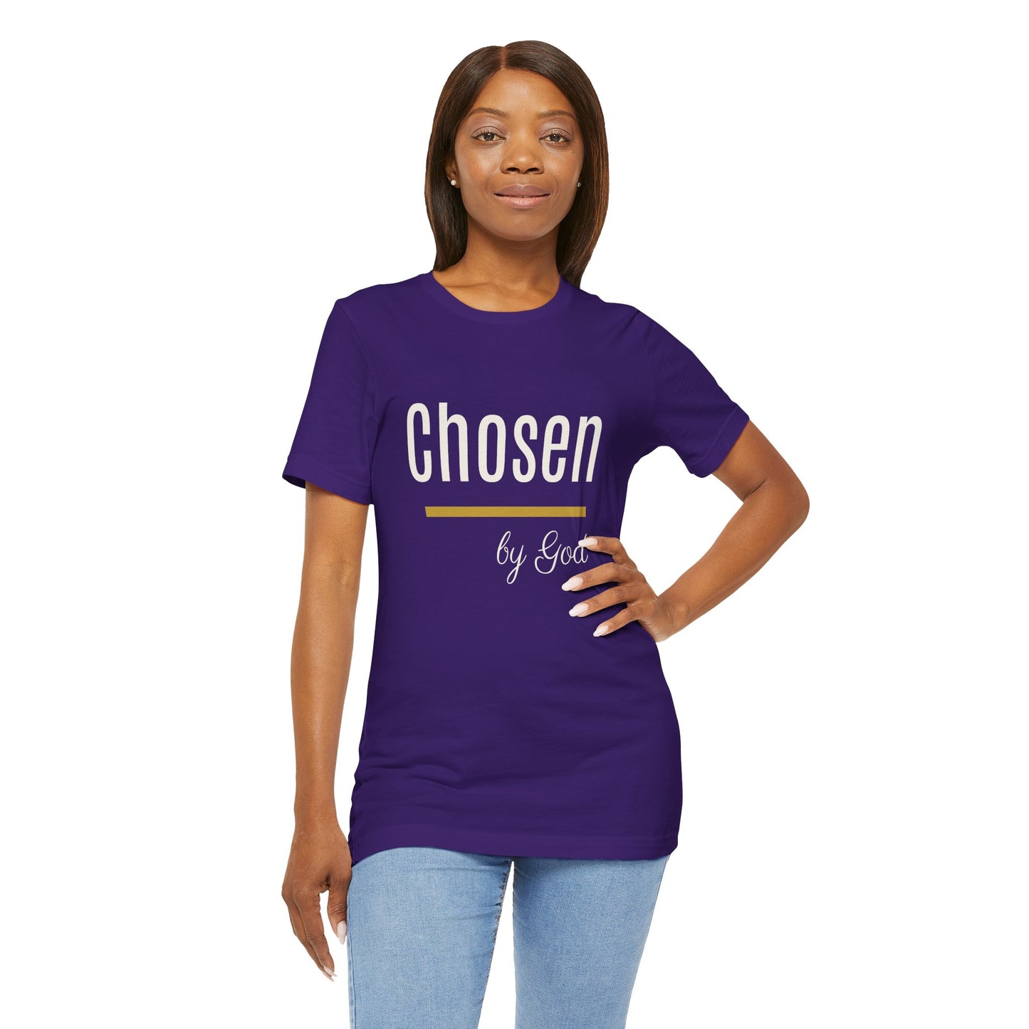 Chosen by God Shirt | Christian T-Shirt for Women | Faith Based Tee | Inspirational Christian Gift | Bella Canvas Unisex Tee