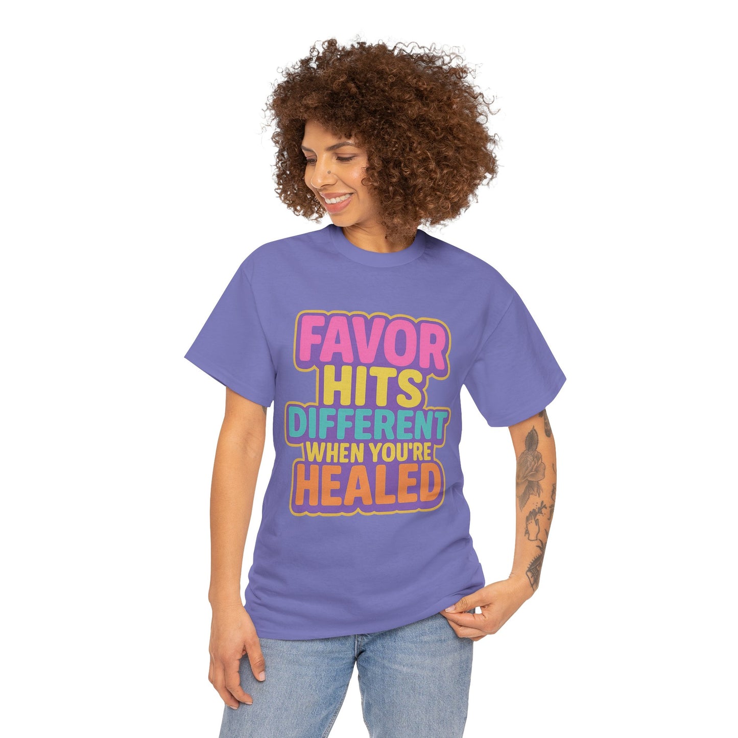 Healing Message Tee, Comfort T-Shirt for Self-Care