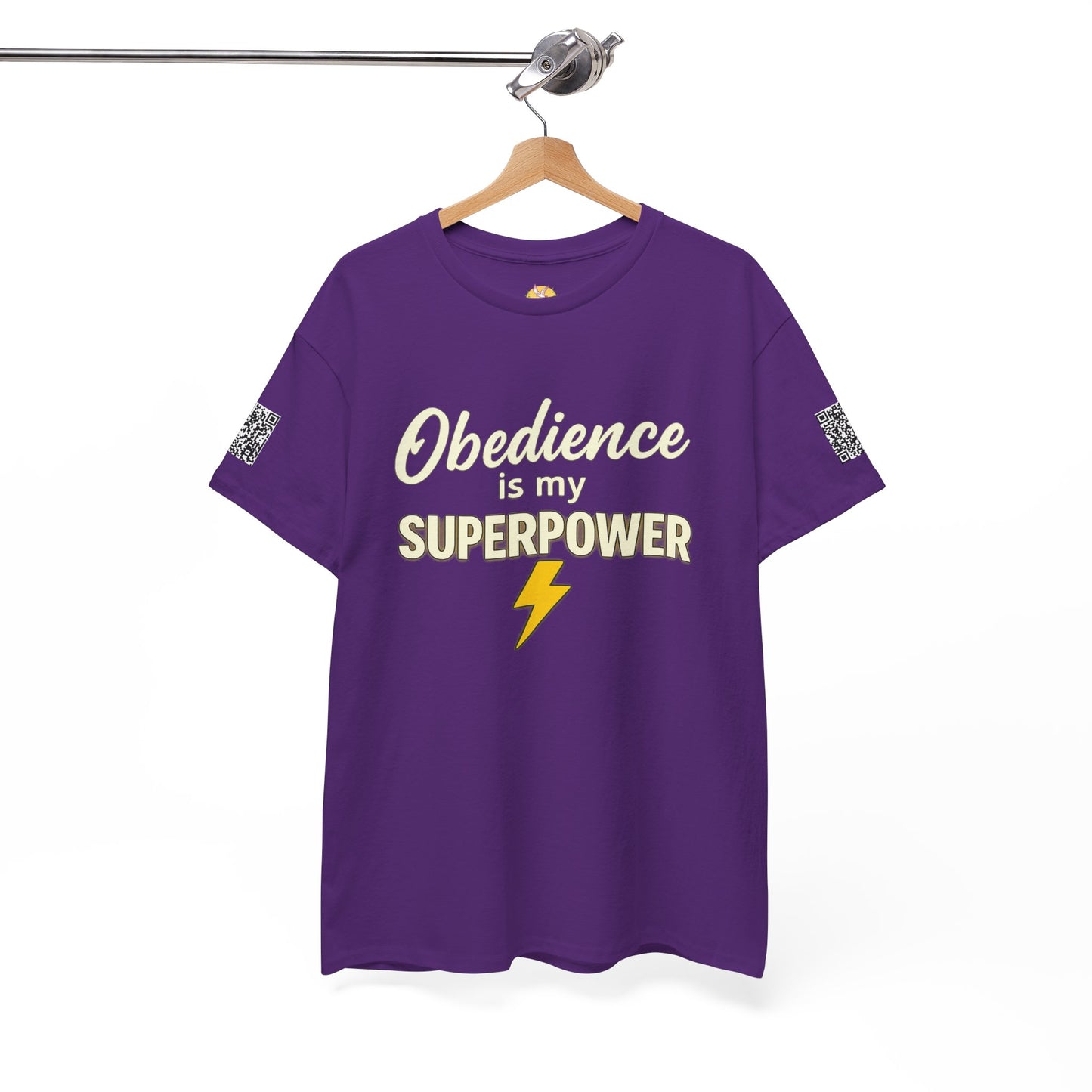 Obedience is My Superpower Tee, Inspirational T-Shirt, Faith-Based Cotton Tee, Perfect Gift for Graduations, Everyday Casual Wear