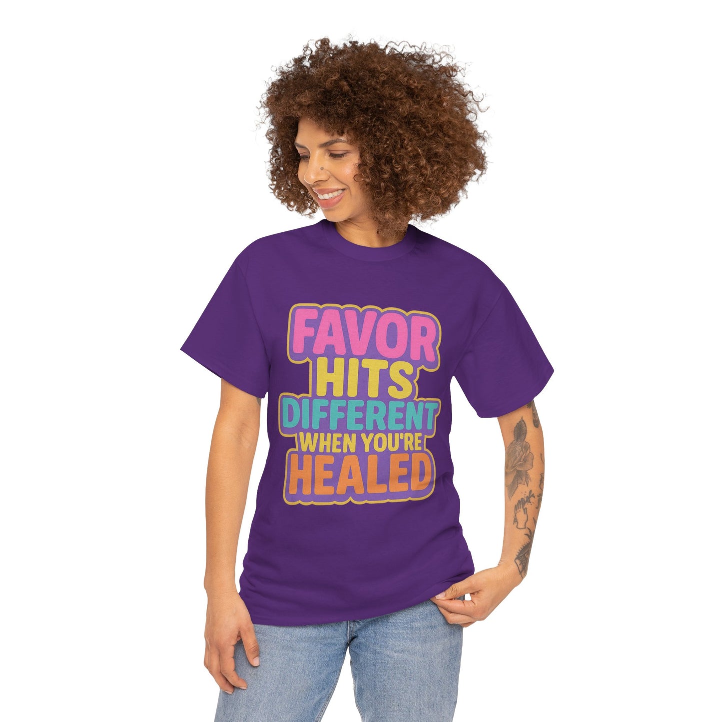 Healing Message Tee, Comfort T-Shirt for Self-Care