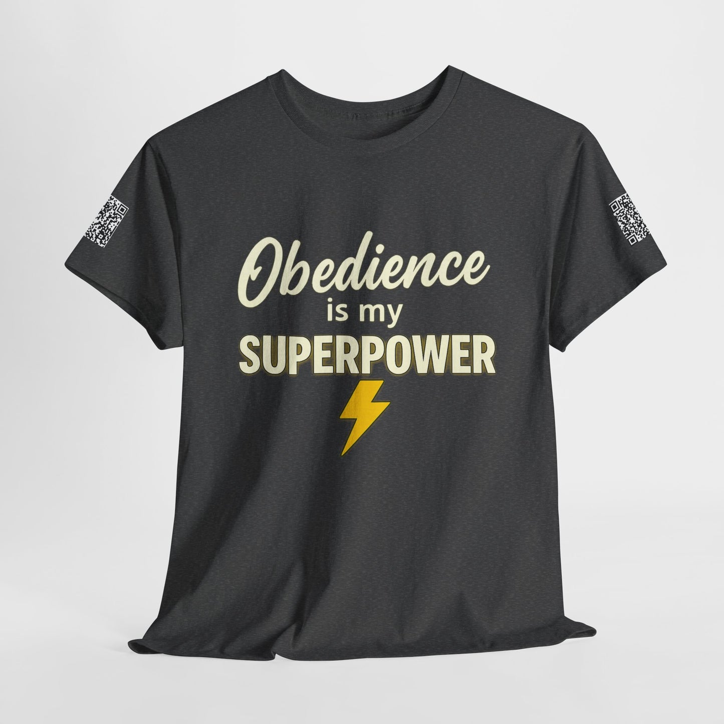 Obedience is My Superpower Tee, Inspirational T-Shirt, Faith-Based Cotton Tee, Perfect Gift for Graduations, Everyday Casual Wear