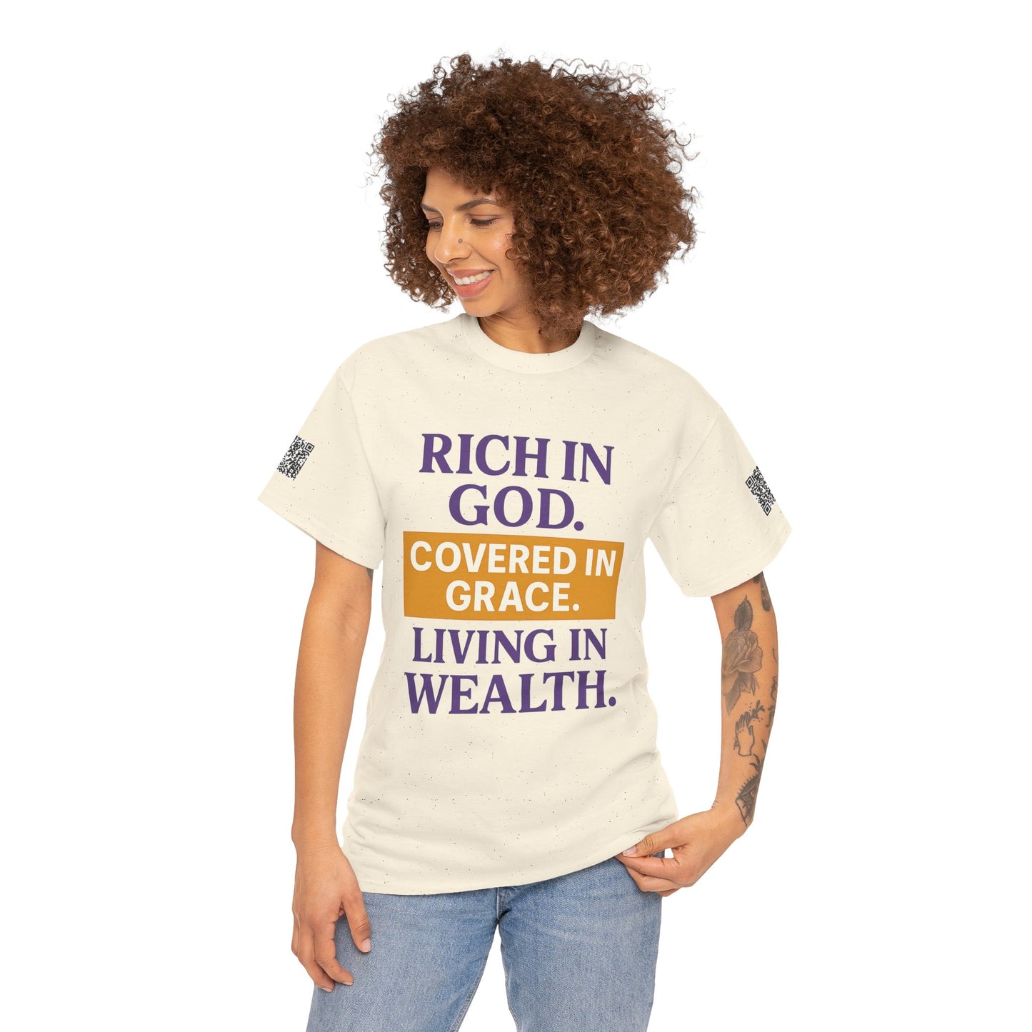 Inspirational Unisex Heavy Cotton Tee - Spiritual Message T-Shirt for Faith and Prosperity, Perfect for Gifts, Christian Apparel, [...]