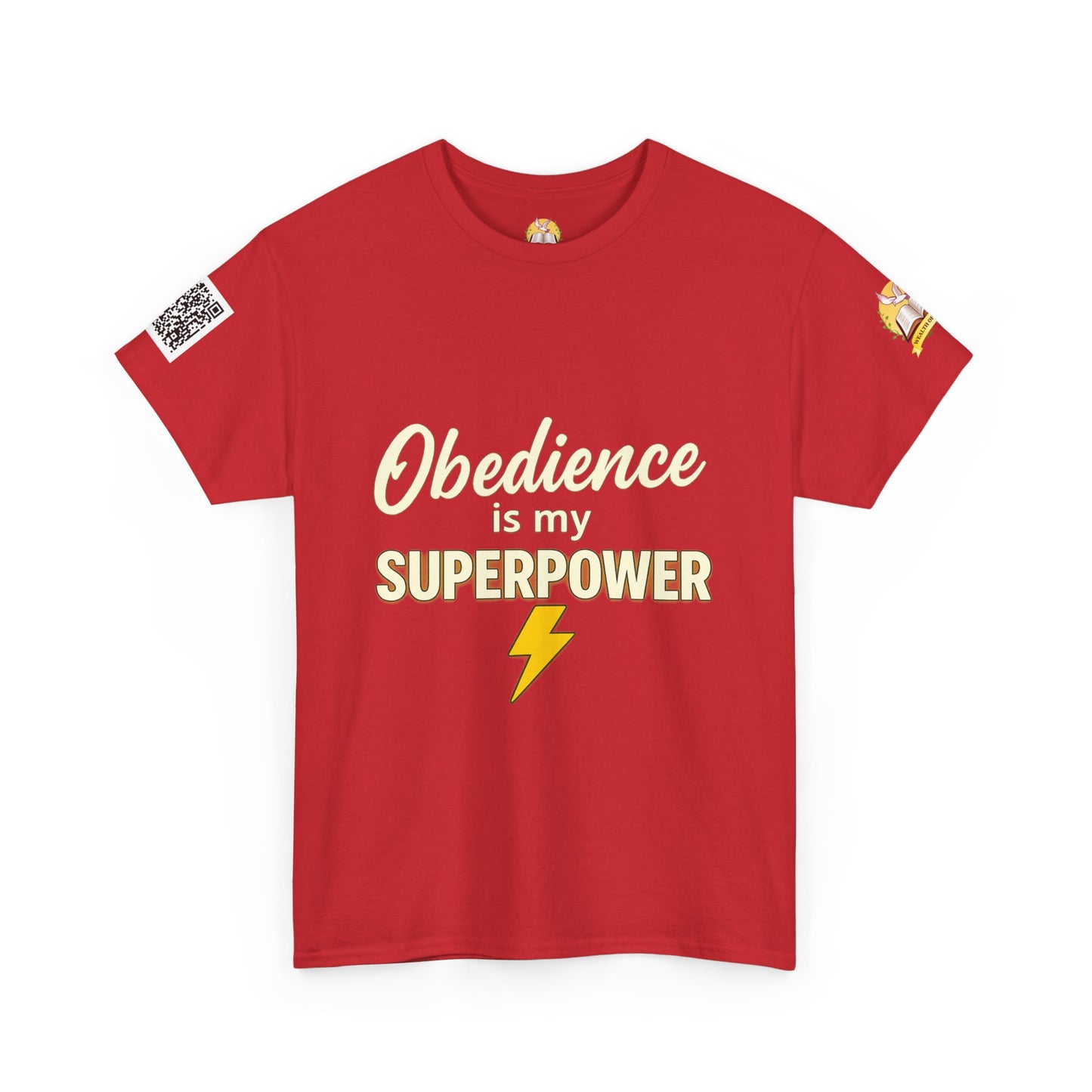 Obedience Is My Superpower T-Shirt, Fun Unisex Cotton Tee, Gift for Pet Owners, Casual Wear, Birthday, Dog Lover Top