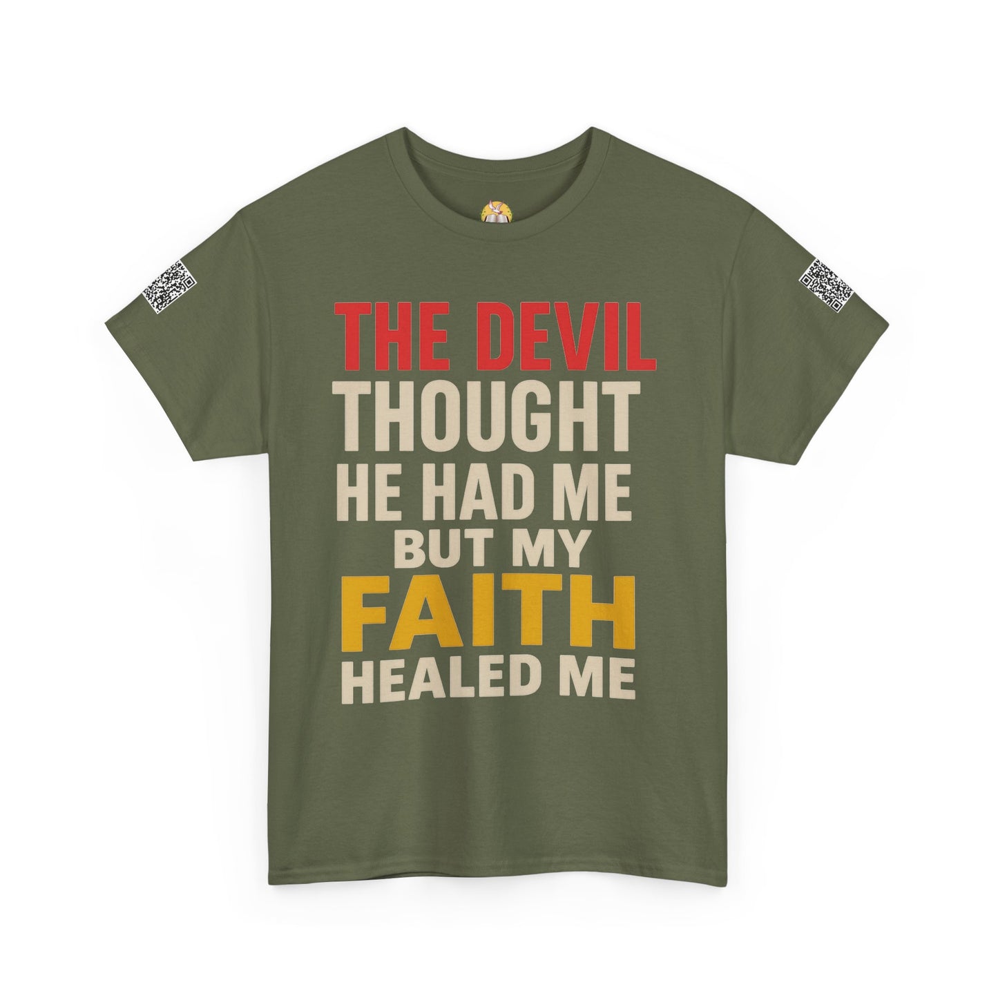 Faith-Inspired Unisex Heavy Cotton Tee, Christian T-Shirt, Inspirational Quote Tee, Gift for Believers, Motivational Apparel