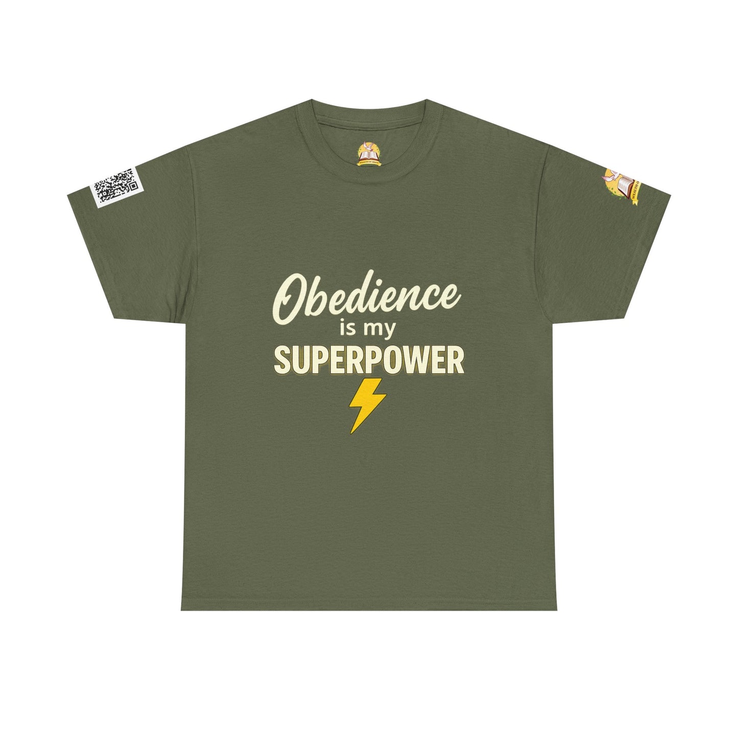 Obedience Is My Superpower T-Shirt, Fun Unisex Cotton Tee, Gift for Pet Owners, Casual Wear, Birthday, Dog Lover Top