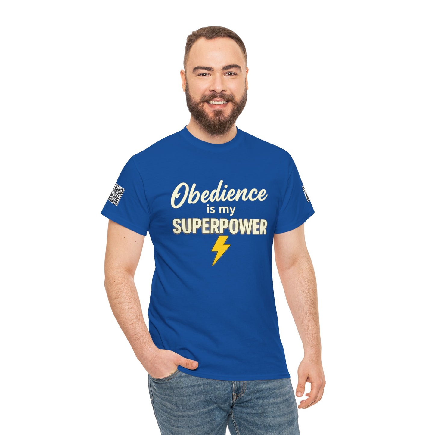 Obedience is My Superpower Tee, Inspirational T-Shirt, Faith-Based Cotton Tee, Perfect Gift for Graduations, Everyday Casual Wear