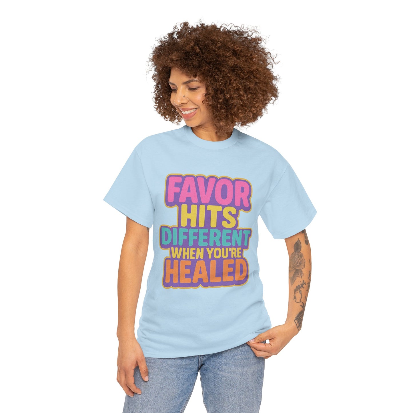 Healing Message Tee, Comfort T-Shirt for Self-Care