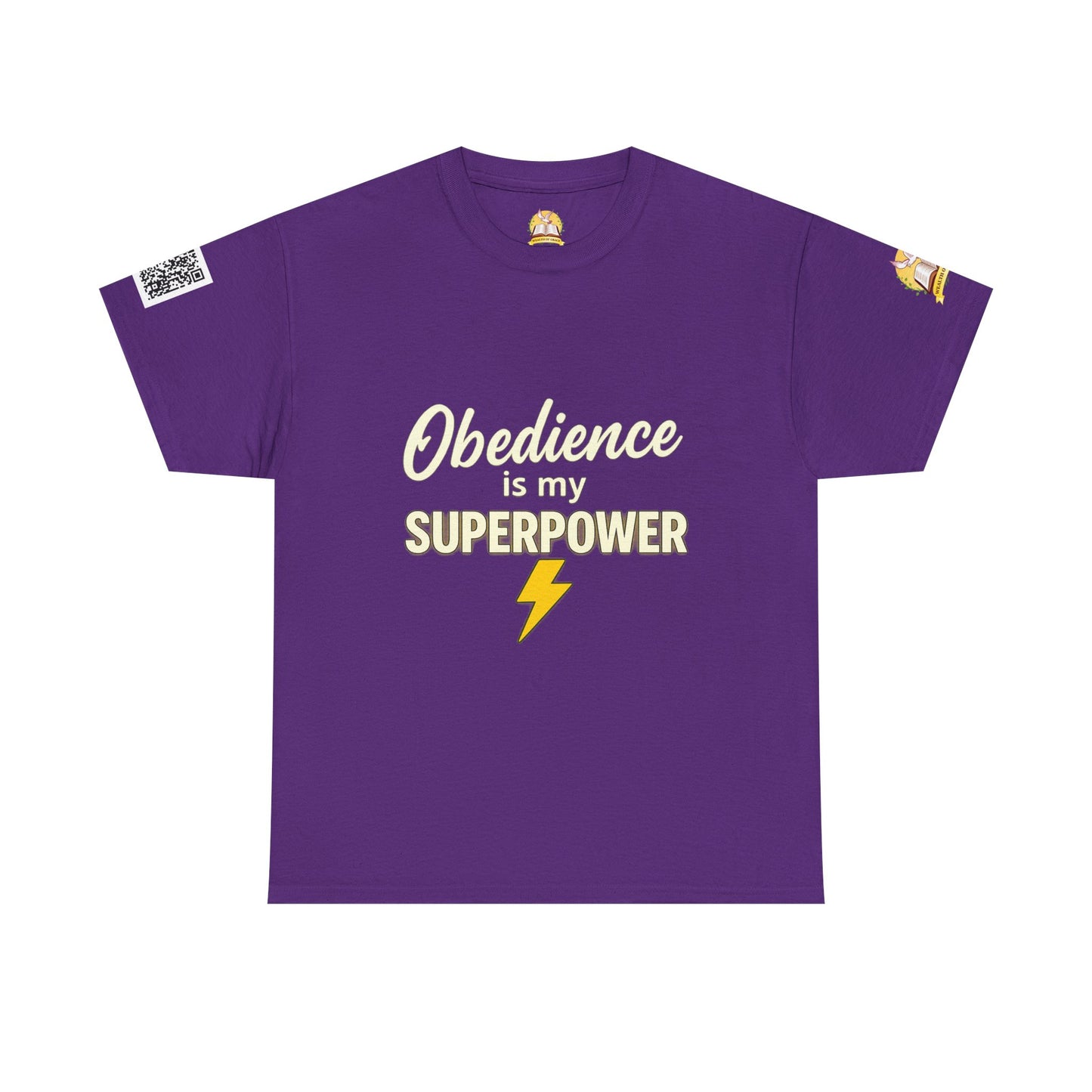 Obedience Is My Superpower T-Shirt, Fun Unisex Cotton Tee, Gift for Pet Owners, Casual Wear, Birthday, Dog Lover Top