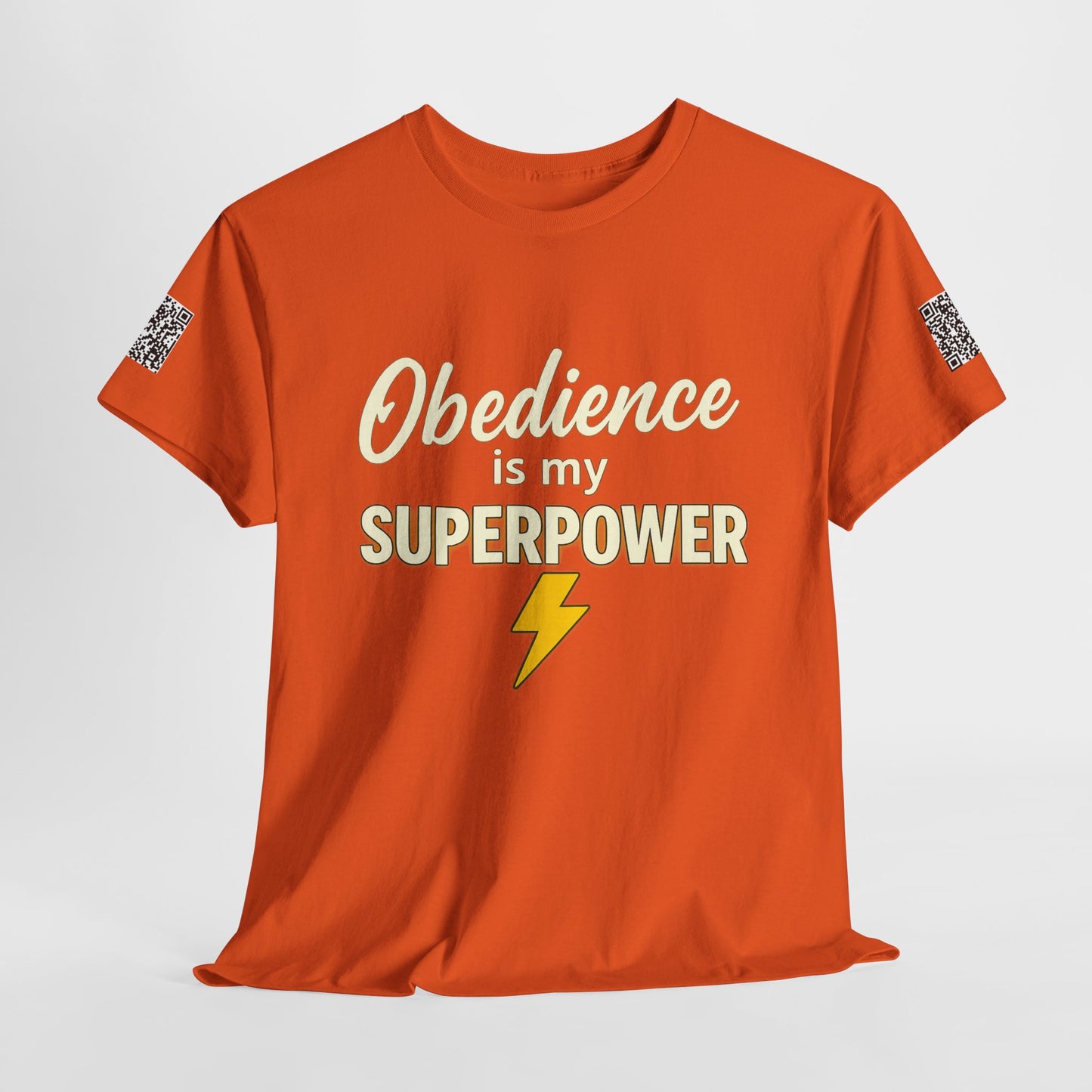Obedience is My Superpower Tee, Inspirational T-Shirt, Faith-Based Cotton Tee, Perfect Gift for Graduations, Everyday Casual Wear