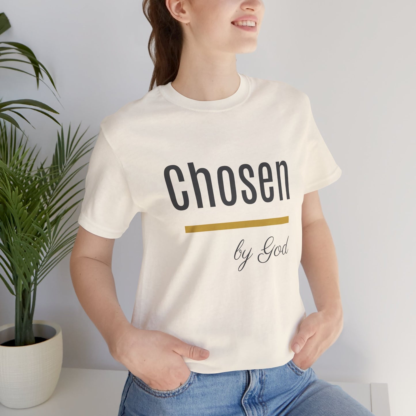 Chosen by God Shirt | Christian T-Shirt for Women | Faith Based Tee | Inspirational Christian Gift | Bella Canvas Unisex Tee