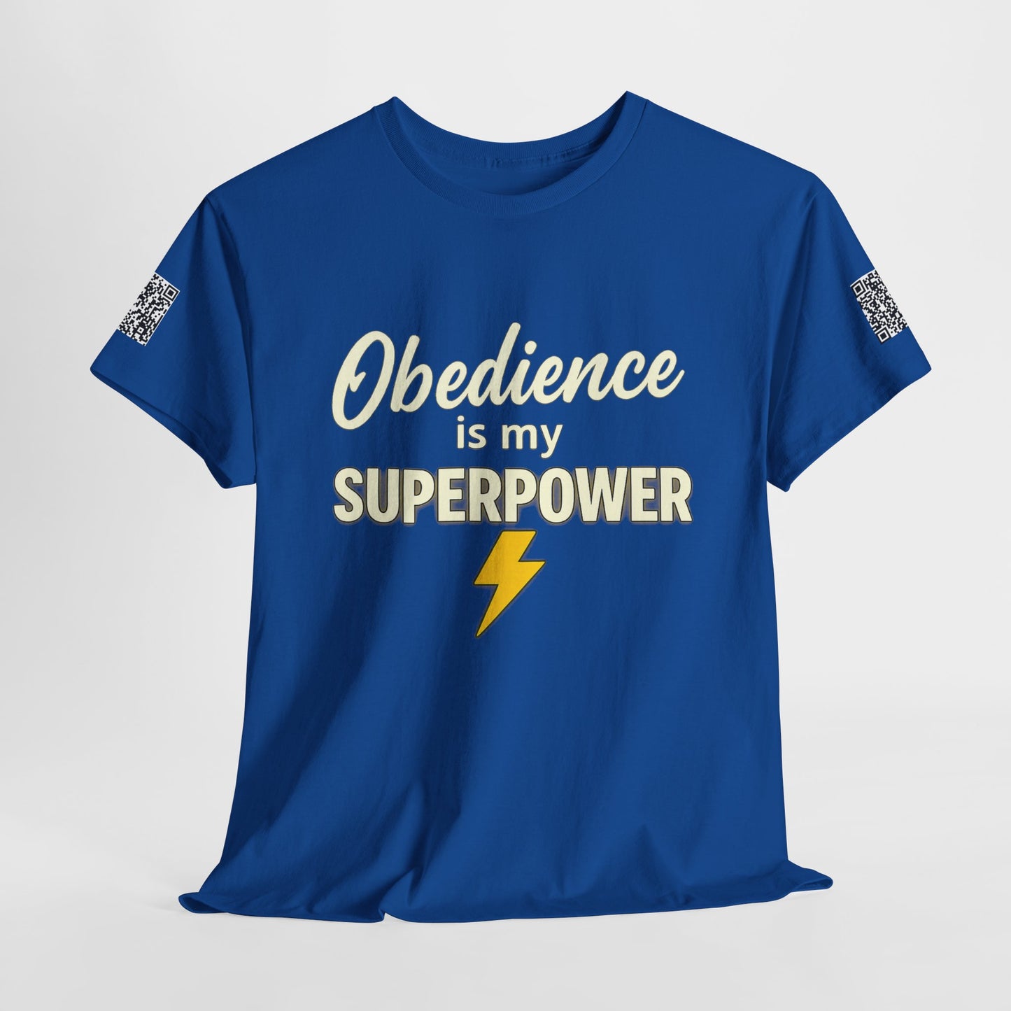 Obedience is My Superpower Tee, Inspirational T-Shirt, Faith-Based Cotton Tee, Perfect Gift for Graduations, Everyday Casual Wear
