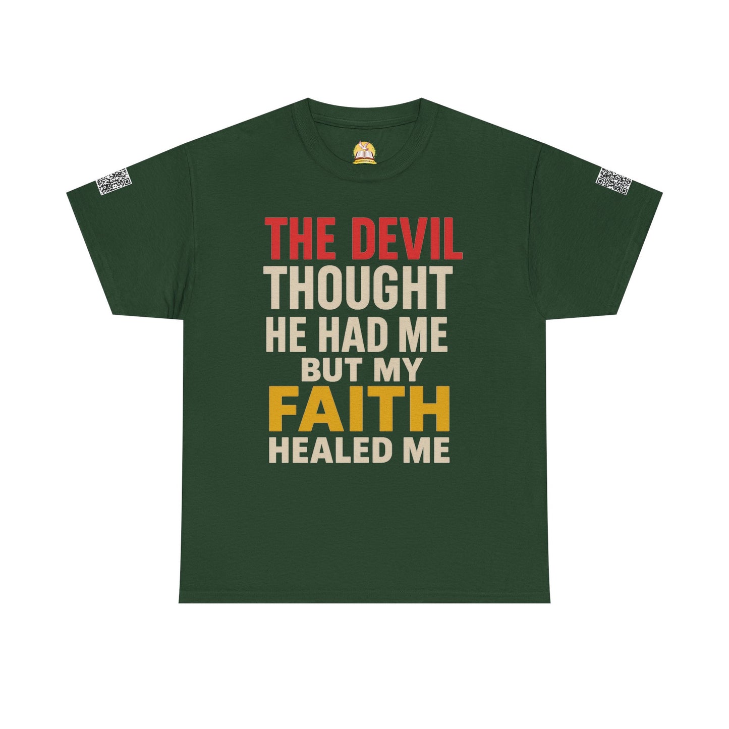 Faith-Inspired Unisex Heavy Cotton Tee, Christian T-Shirt, Inspirational Quote Tee, Gift for Believers, Motivational Apparel