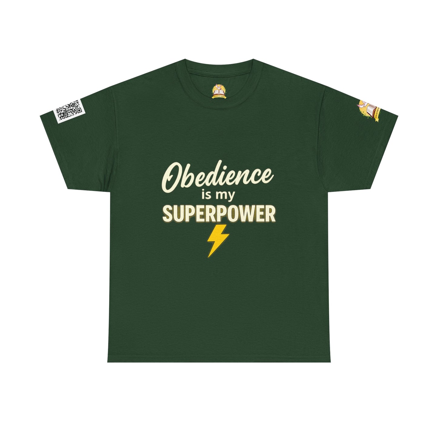 Obedience Is My Superpower T-Shirt, Fun Unisex Cotton Tee, Gift for Pet Owners, Casual Wear, Birthday, Dog Lover Top