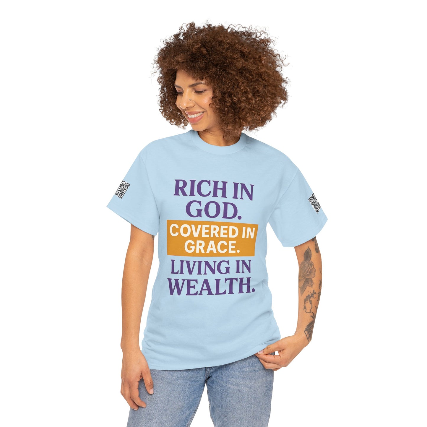 Inspirational Unisex Heavy Cotton Tee - Spiritual Message T-Shirt for Faith and Prosperity, Perfect for Gifts, Christian Apparel, [...]